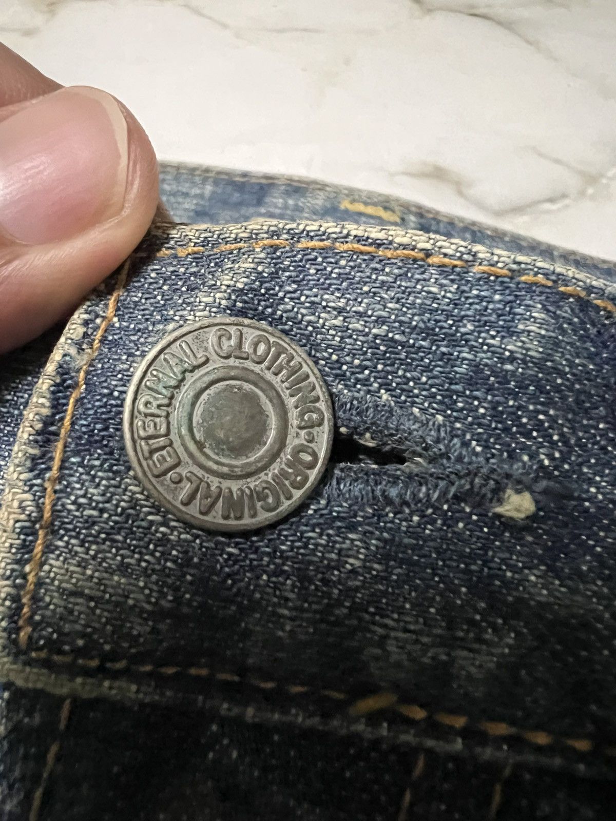 Eternal × If Six Was Nine × Le Grande Bleu (L.G.B.) 💥Vintage 90’s💥Eternal Mud Wash Distress Jeans Size US 30 / EU 46 - 12 Thumbnail