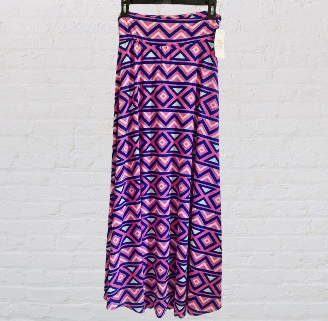 Other PINK MULTI COLOR FOLD OVER FLARE MAXI SKIRT SIZE S Size 28" / US 6 / IT 42 - 3 Thumbnail