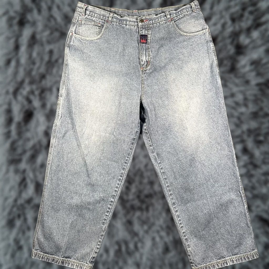 Denime VINTAGE Damani Dada Jeans Mens 44 43x30 Big & Tall Wide-Leg Baggy Carpenter Hip Hop Denim Blue Women? (adjusted for context) Size US 44 / EU 60 - 1 Thumbnail