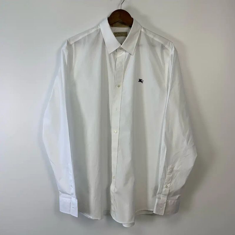 Burberry Burberry White Long Sleeve Men's Shirt Size US XL / EU 56 / 4 - 1 Thumbnail