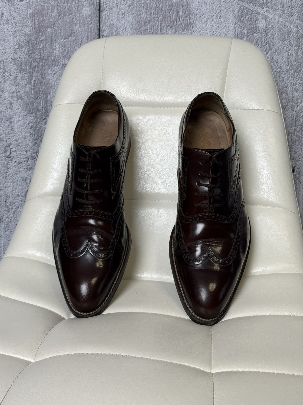 Gucci Gucci Leather Brogue Oxford Dress Shoes Men’s Size 46E Size US 13 / EU 46 - 17 Thumbnail