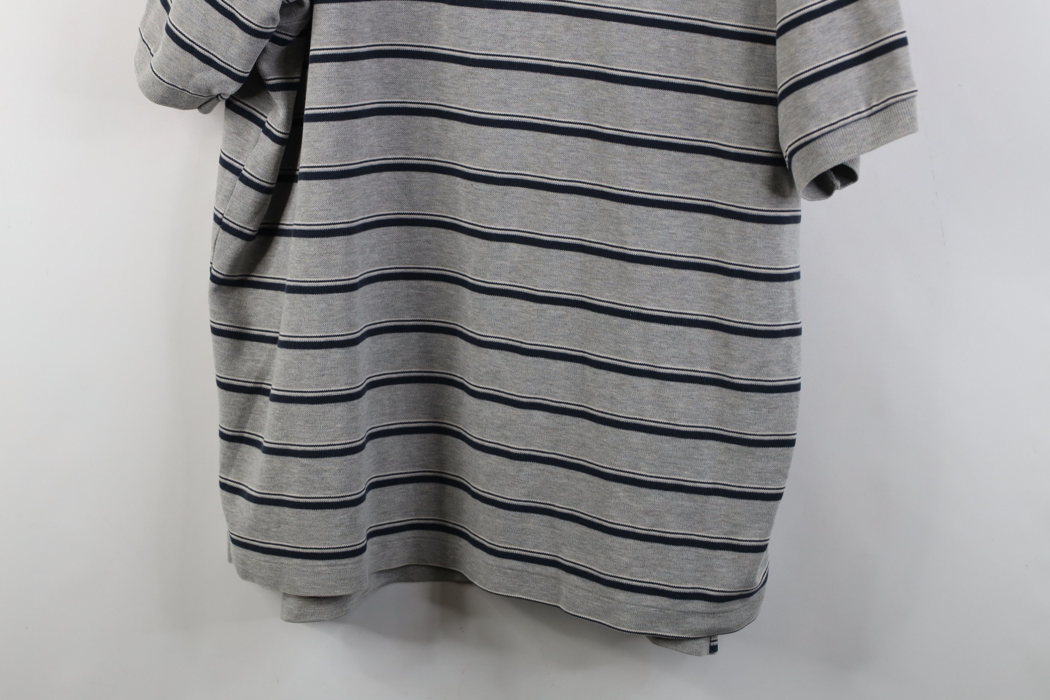 Ralph Lauren Vintage 90s Ralph Lauren Block Cotton Knit Golf Polo Gray Size US XL / EU 56 / 4 - 3 Thumbnail