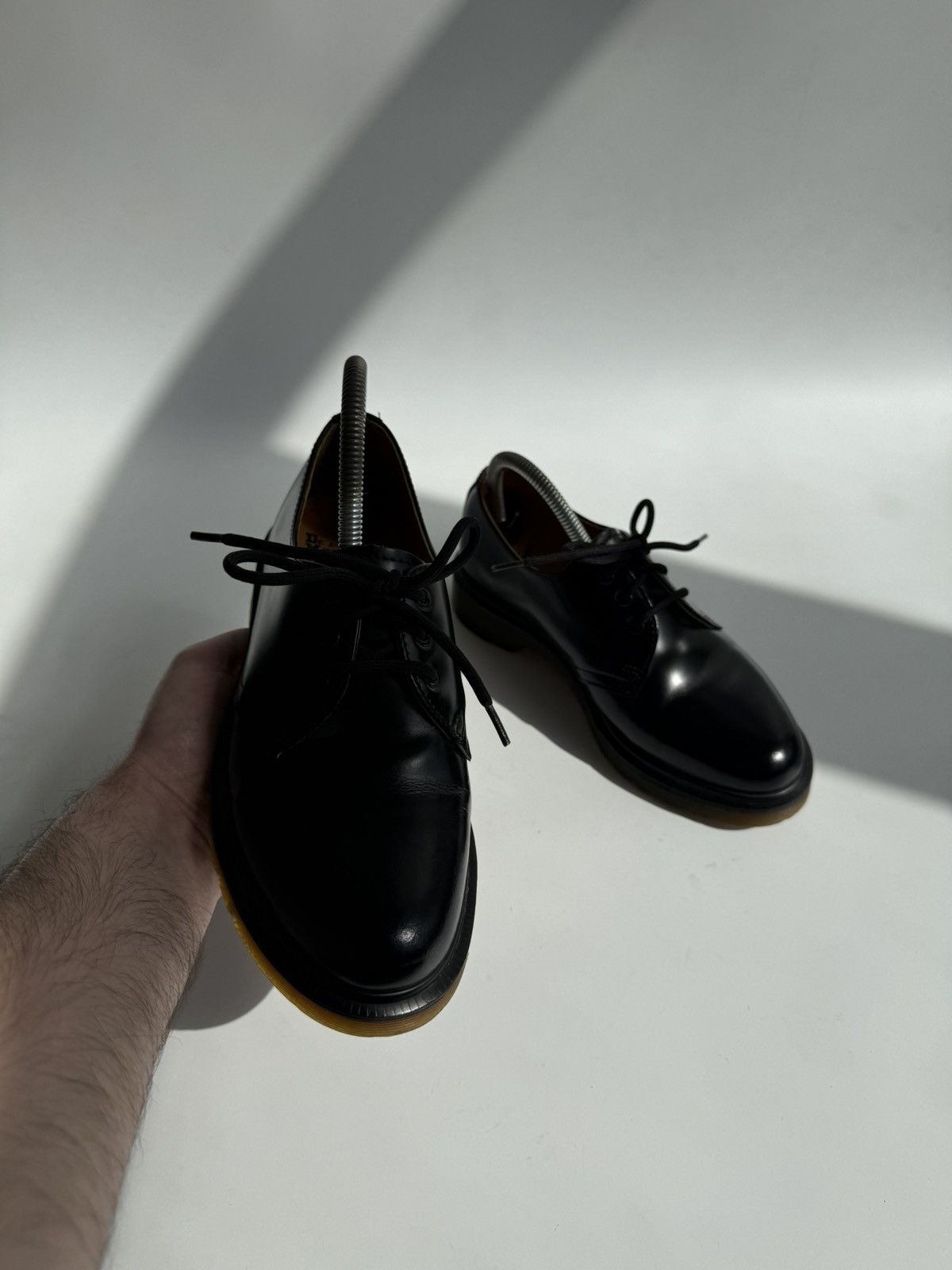 Dr. Martens Dr. Martens 1461 PW Black Smooth Leather 3-Eye Shoes Size US 6 / IT 36 - 3 Thumbnail