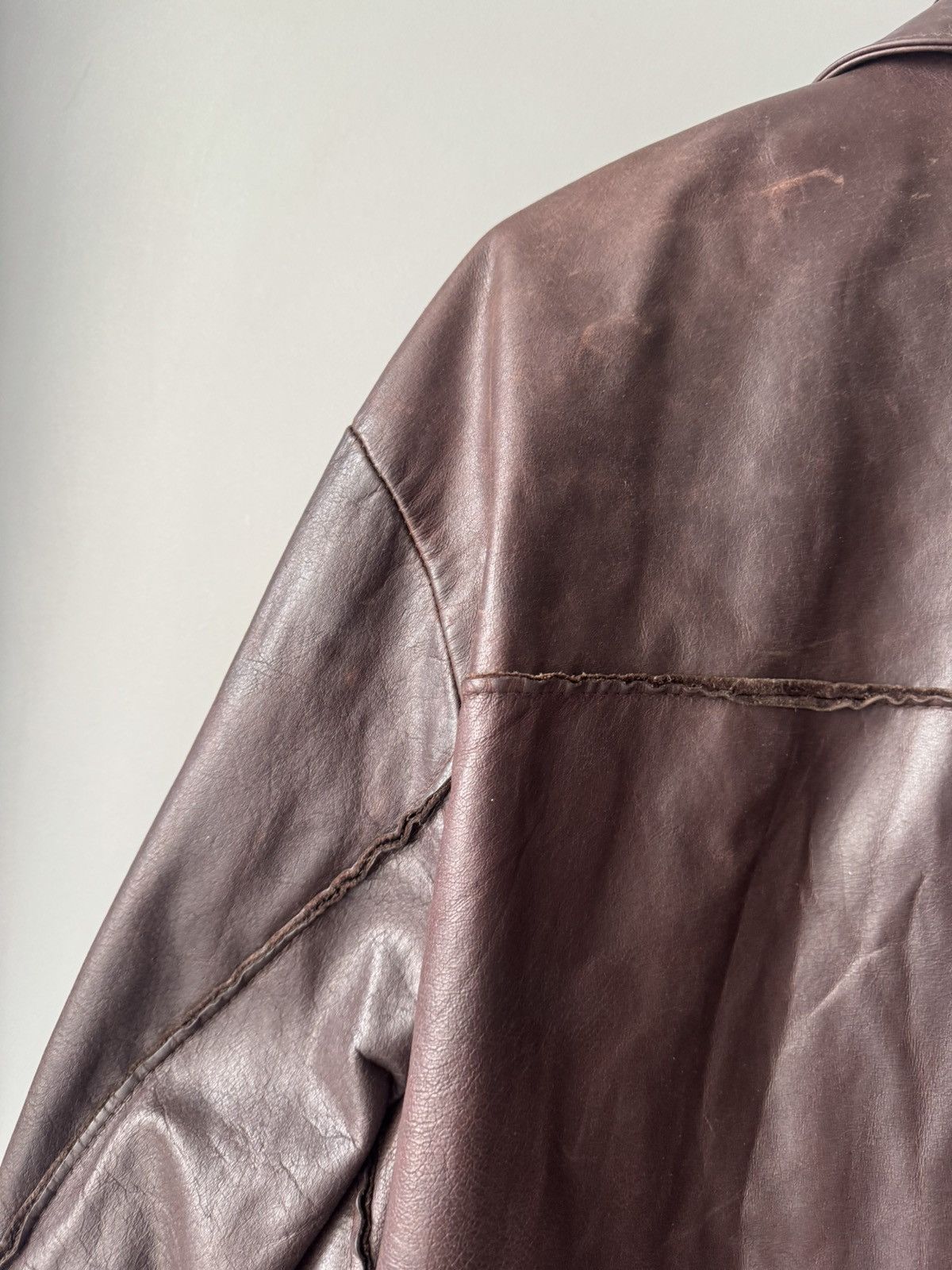 Hysteric Glamour Vintage Avant-Garde Brown/Burgundy Leather Jacket Y2K Punk Size US L / EU 52-54 / 3 - 5 Thumbnail
