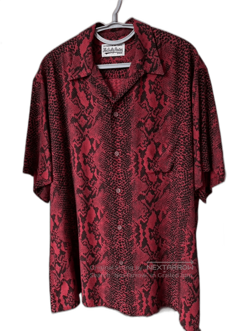 Japanese Brand Wack Maria Red Snake Short Sleeve Shirt Size US XL / EU 56 / 4 - 1 Thumbnail