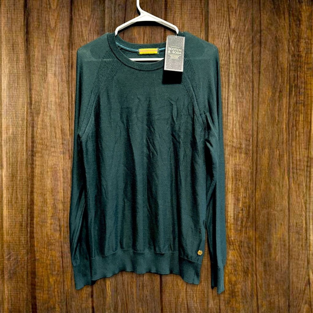 Scotch & Soda Scotch and Soda fitted dark forest green sweater size L Size US L / EU 52-54 / 3 - 1 Thumbnail