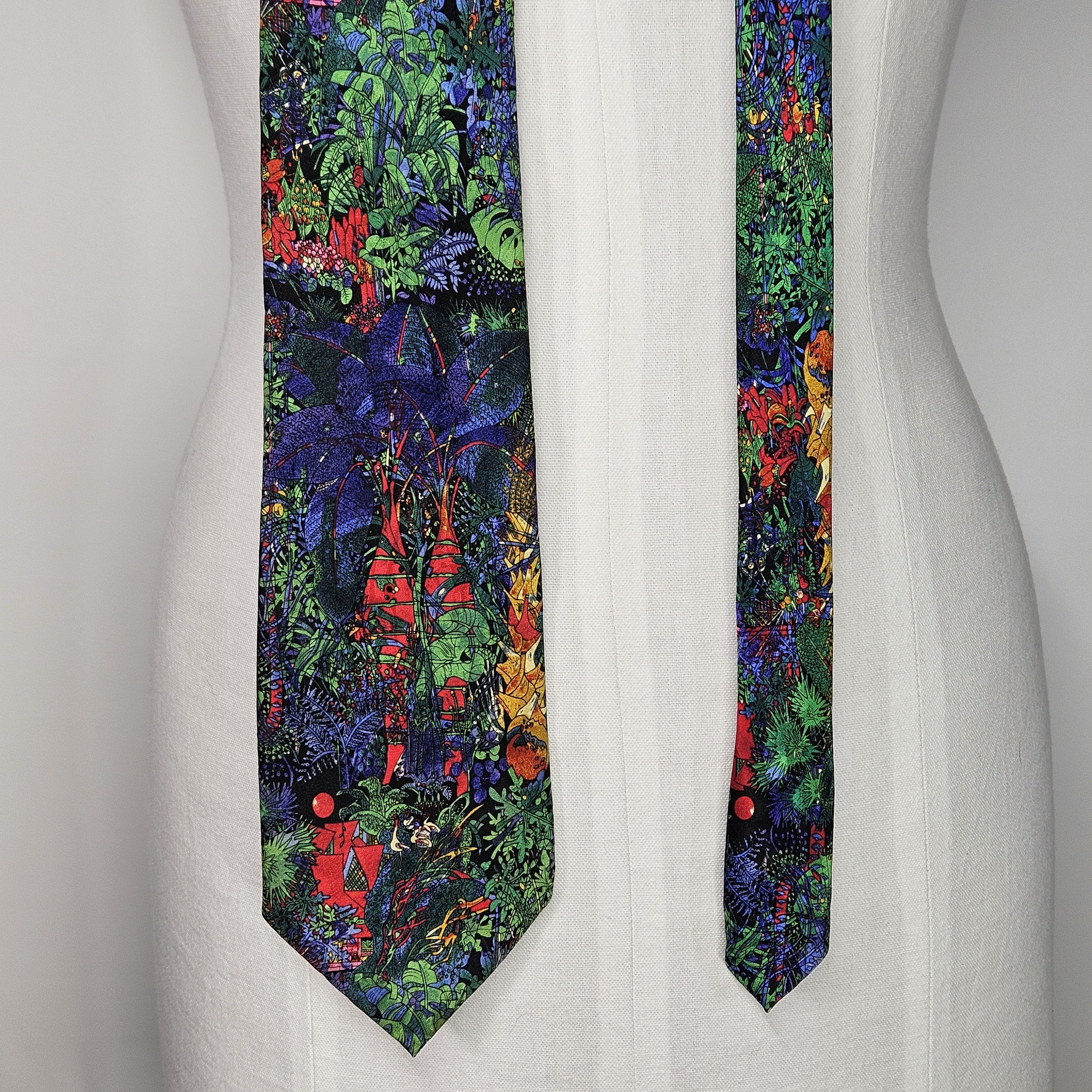 Other Jiang Tiefeng 60x3.5" RARE Necktie Tie 100% Silk Yunnan Size ONE SIZE - 6 Thumbnail