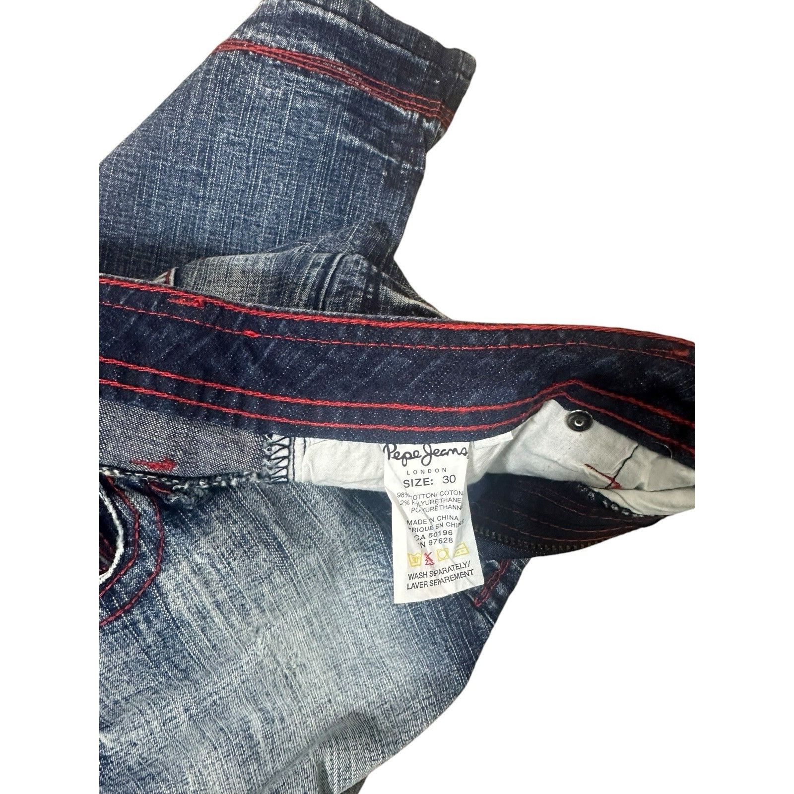 Pepe Jeans Vintage Pepe London Jeans US Size 30 Low Rise Flare Embroide Size 30" / US 8 / IT 44 - 5 Thumbnail