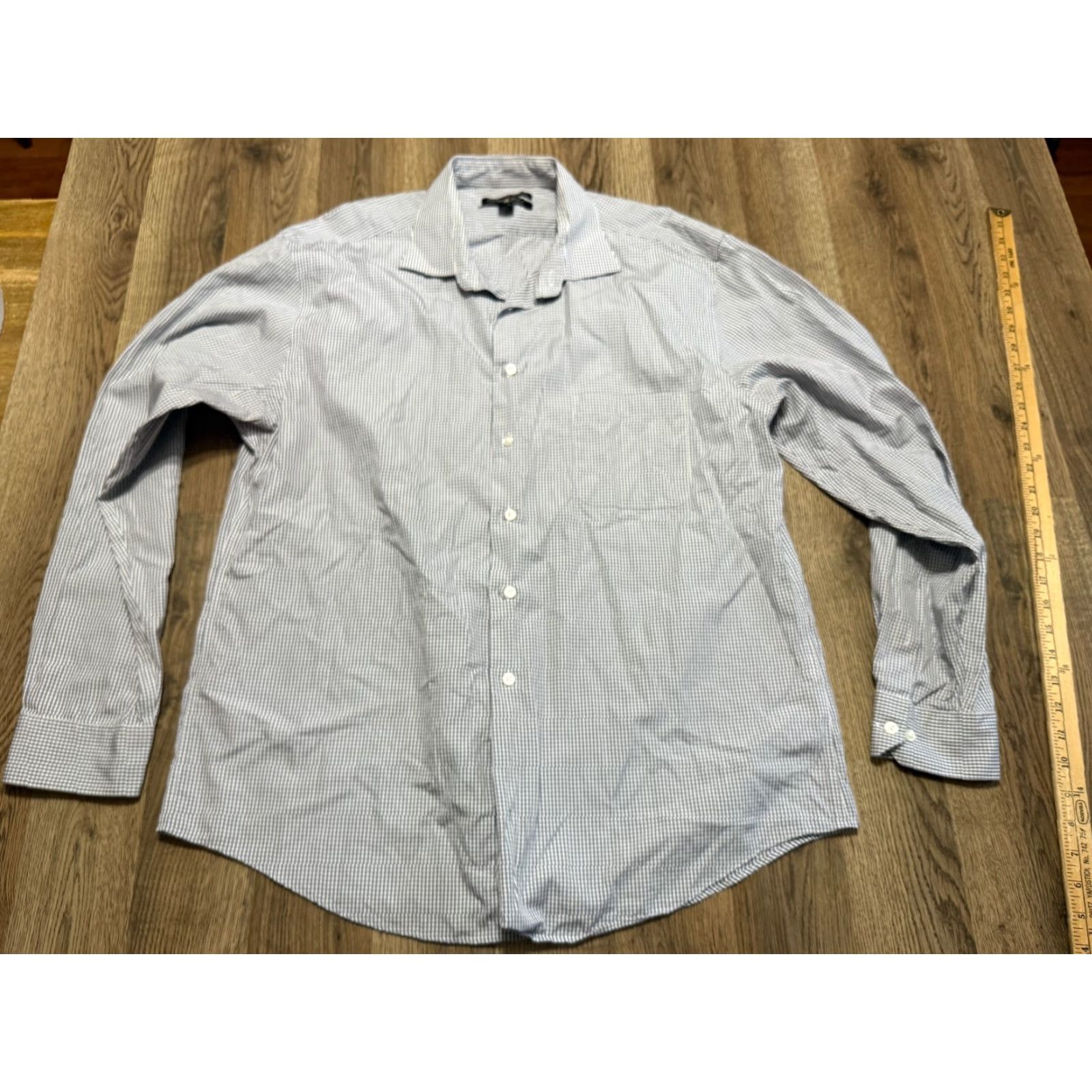 Pronto Uomo Pronto Uomo Shirt Men XXL White Gray Check Long Sleeve Button Up Modern Fit Size US XXL / EU 58 / 5 - 2 Thumbnail