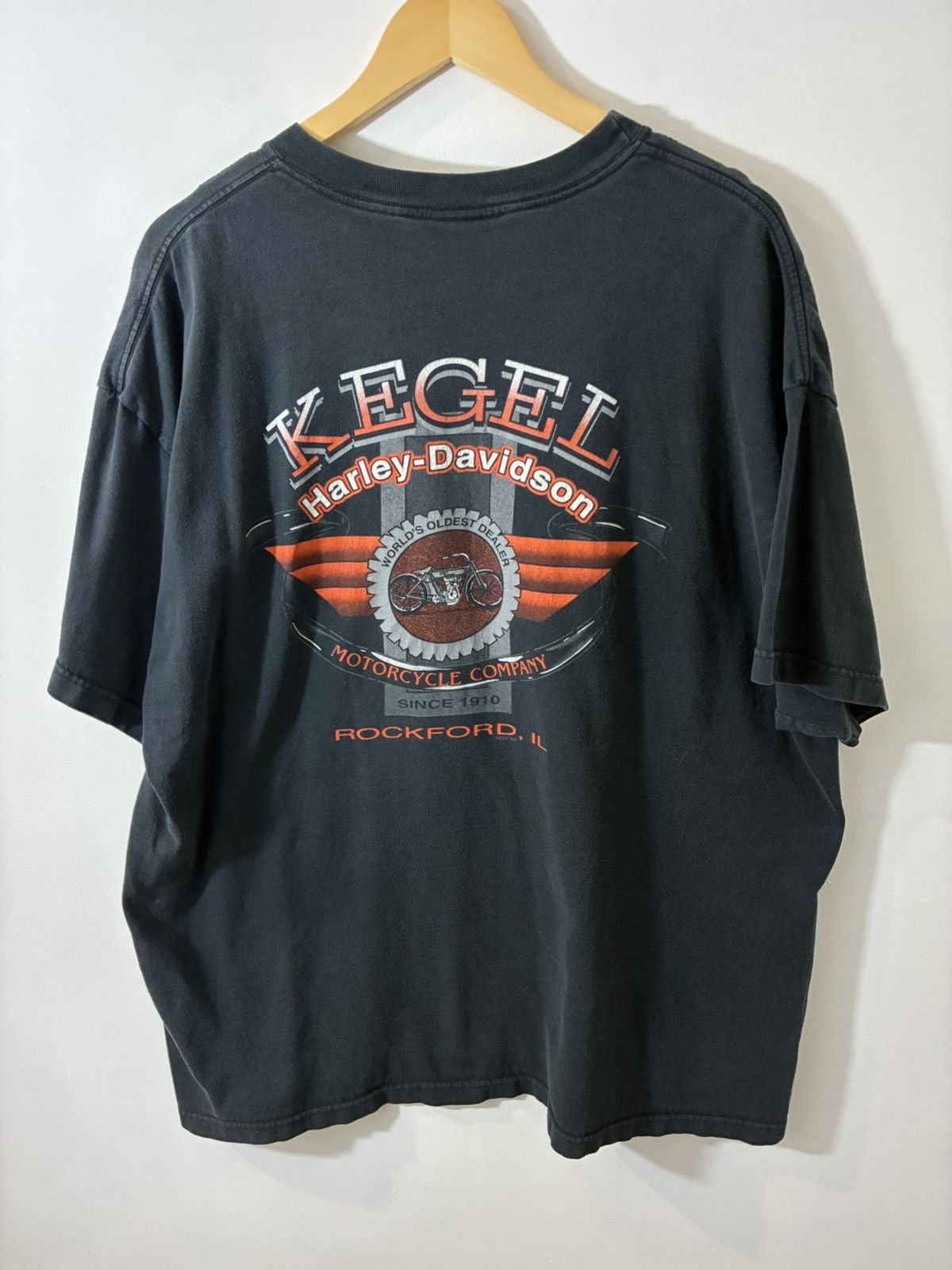 Harley Davidson Vintage Sun Faded Harley Davidson Illinois Tee Size US XXL / EU 58 / 5 - 4 Thumbnail