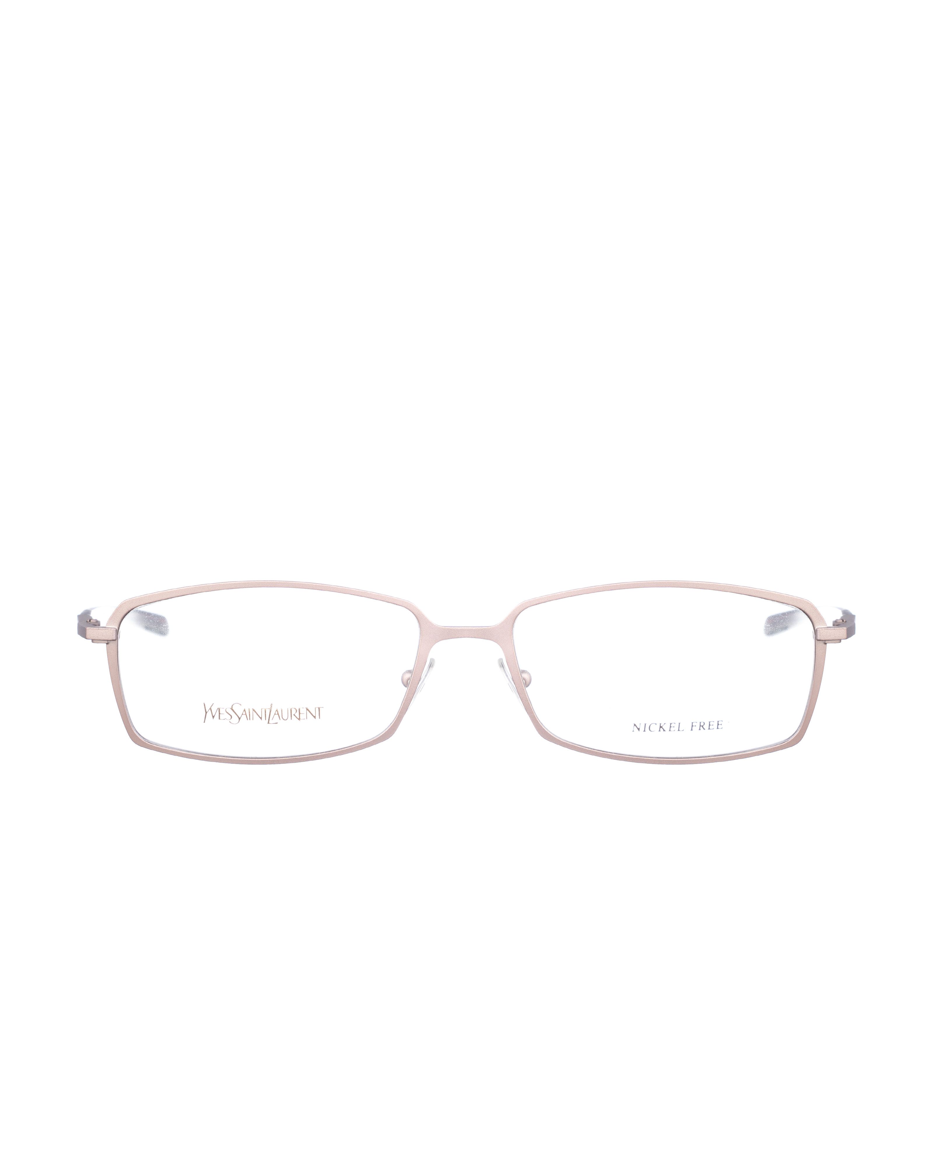 Yves Saint Laurent Yves Saint Laurent 00s Matte Gold Thin Glasses Size ONE SIZE - 1 Thumbnail
