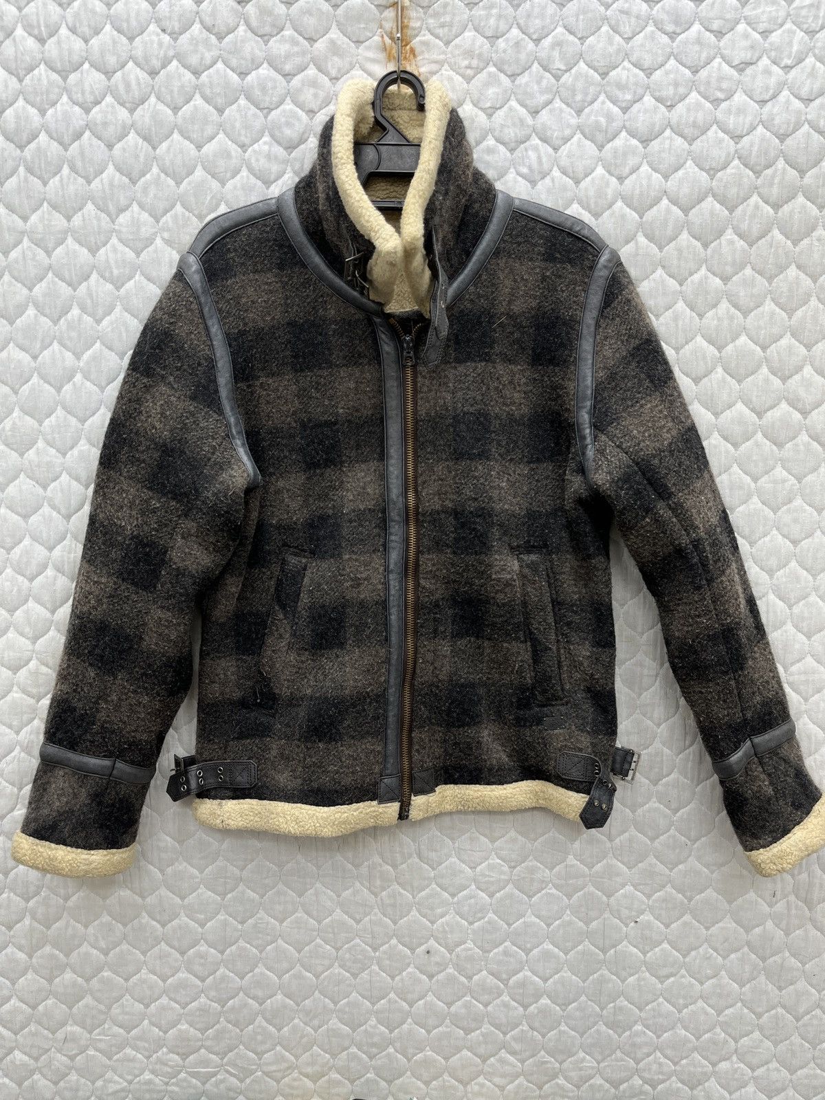 image of Archival Clothing x Diesel Steals Diesel Shearling Jacket in Grey, Women's (Size Medium)