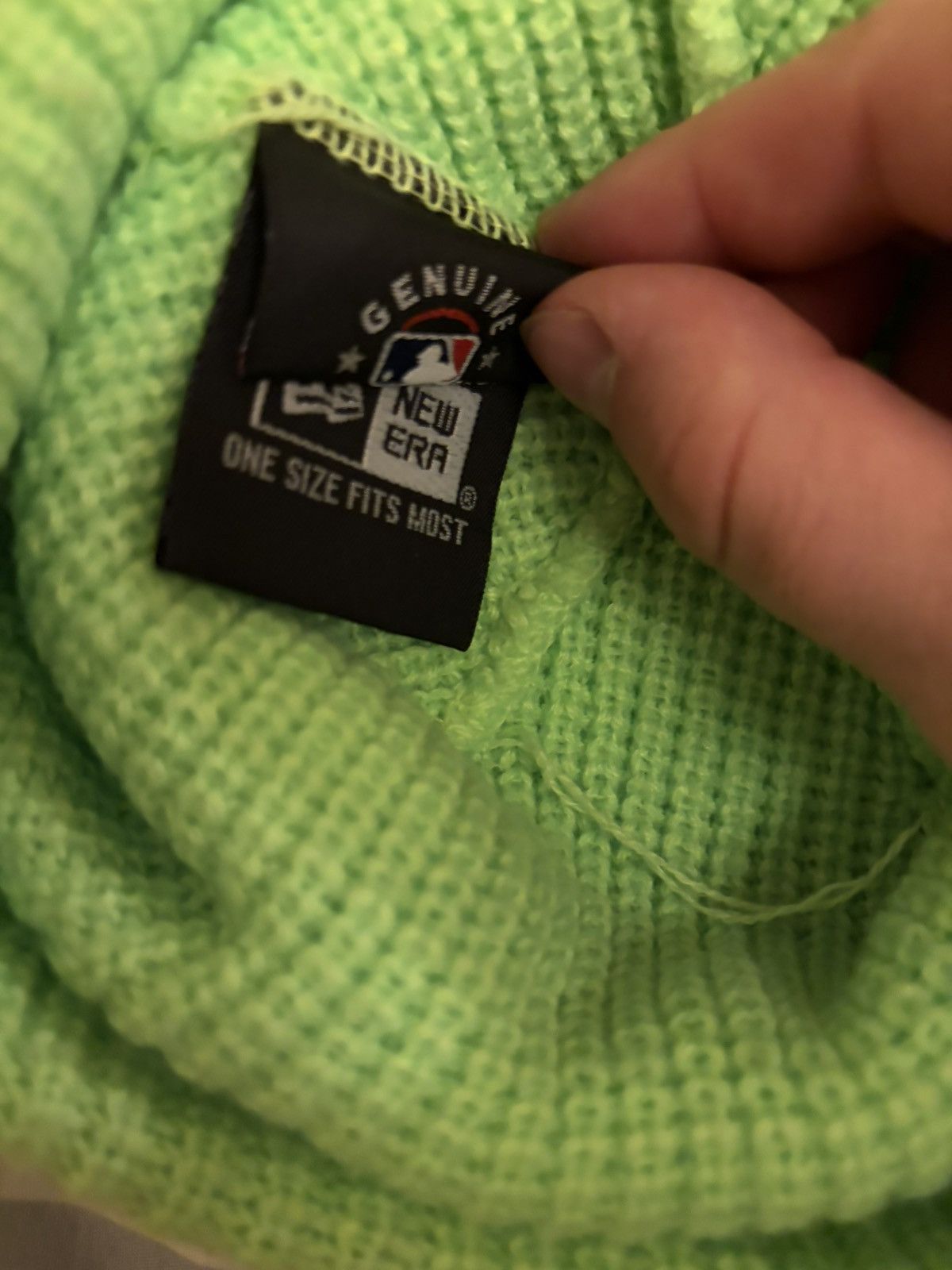 Aime Leon Dore Aimé Leon Dore x New Era Yankees Neon Green Knit Beanie Size ONE SIZE - 3 Thumbnail