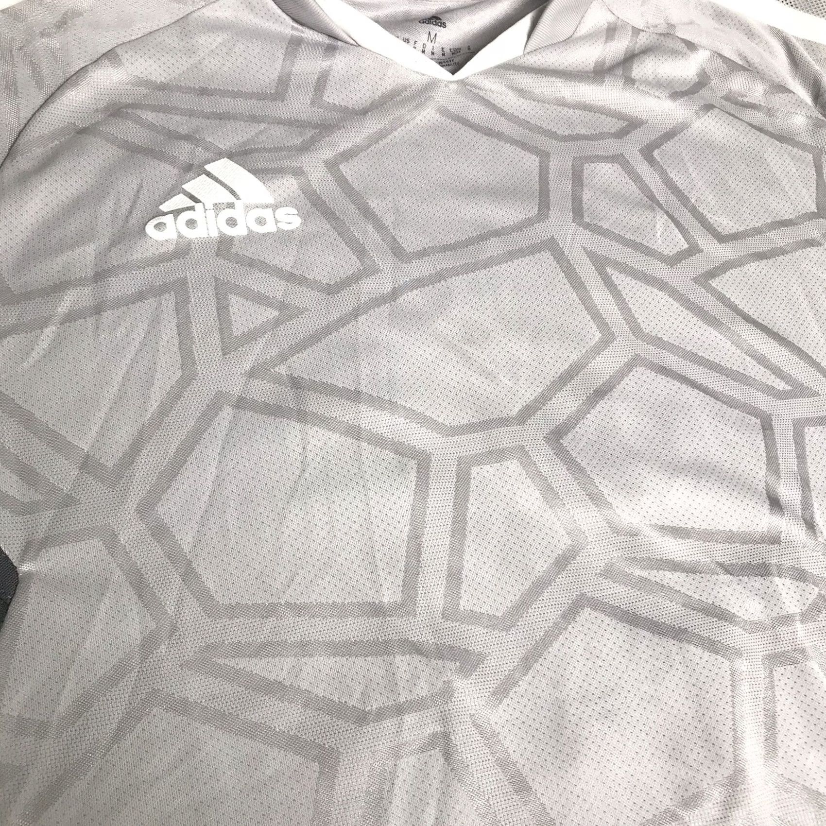 Adidas Adidas Men Gray Red Star #21 Aeroready Performance Football Soccer Jersey M Shirt Size US M / EU 48-50 / 2 - 4 Thumbnail
