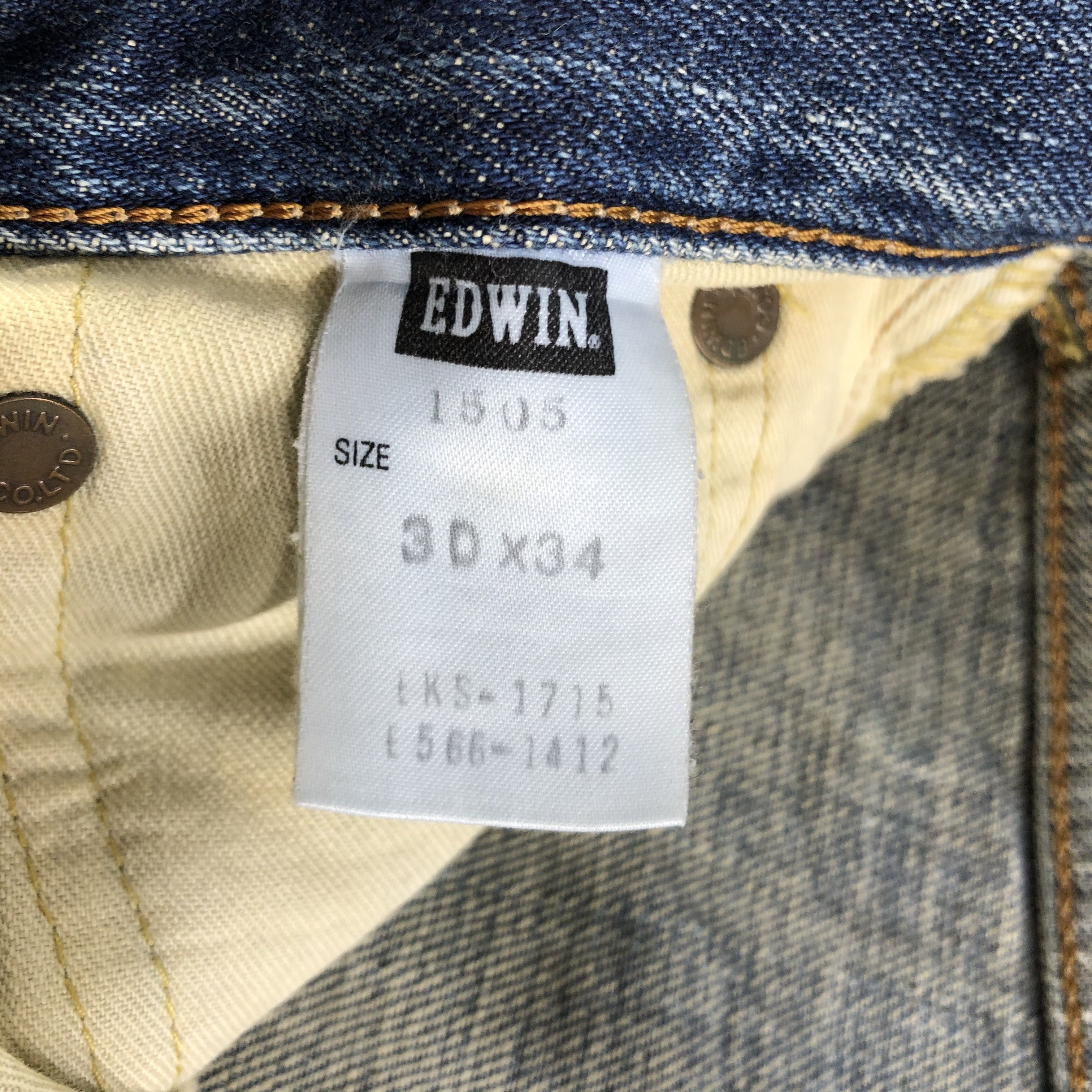 Edwin Vintage Blue Wash Edwin 505 Selvedge Jeans-JM3665 Size US 32 / EU 48 - 10 Thumbnail