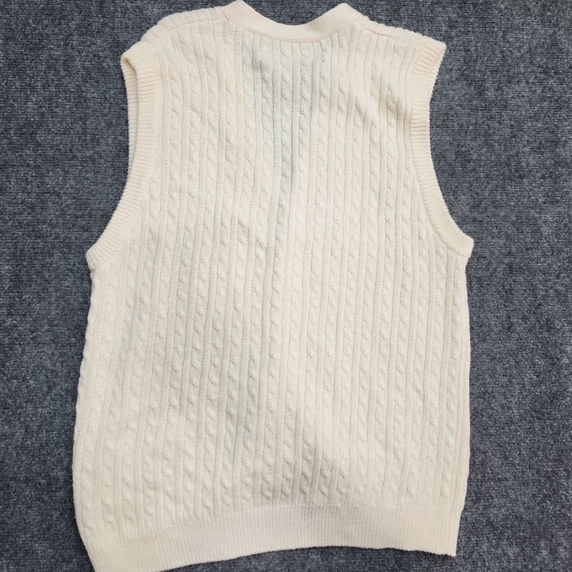 Vintage VINTAGE Ivy Crew Sweater Vest Men Large White Cable Knit 90s Ramie Cotton V-Neck Size US L / EU 52-54 / 3 - 5 Thumbnail