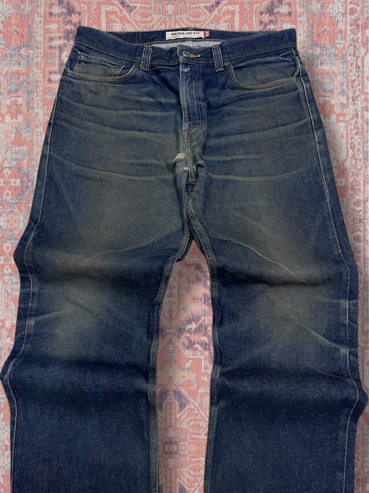 Levi's Vintage Clothing Vintage Designer Levis 505 Regular Fit Indigo Distressed Size US 35 - 4 Thumbnail