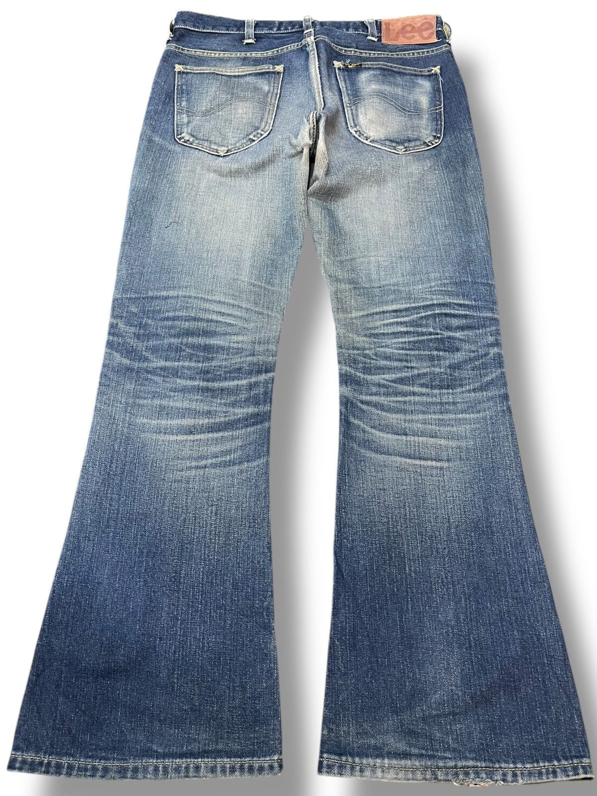 Lee × POST ARCHIVE FACTION (PAF) Vintage Lee Riders Flare Faded Distressed Denim Size US 32 / EU 48 - 6 Thumbnail