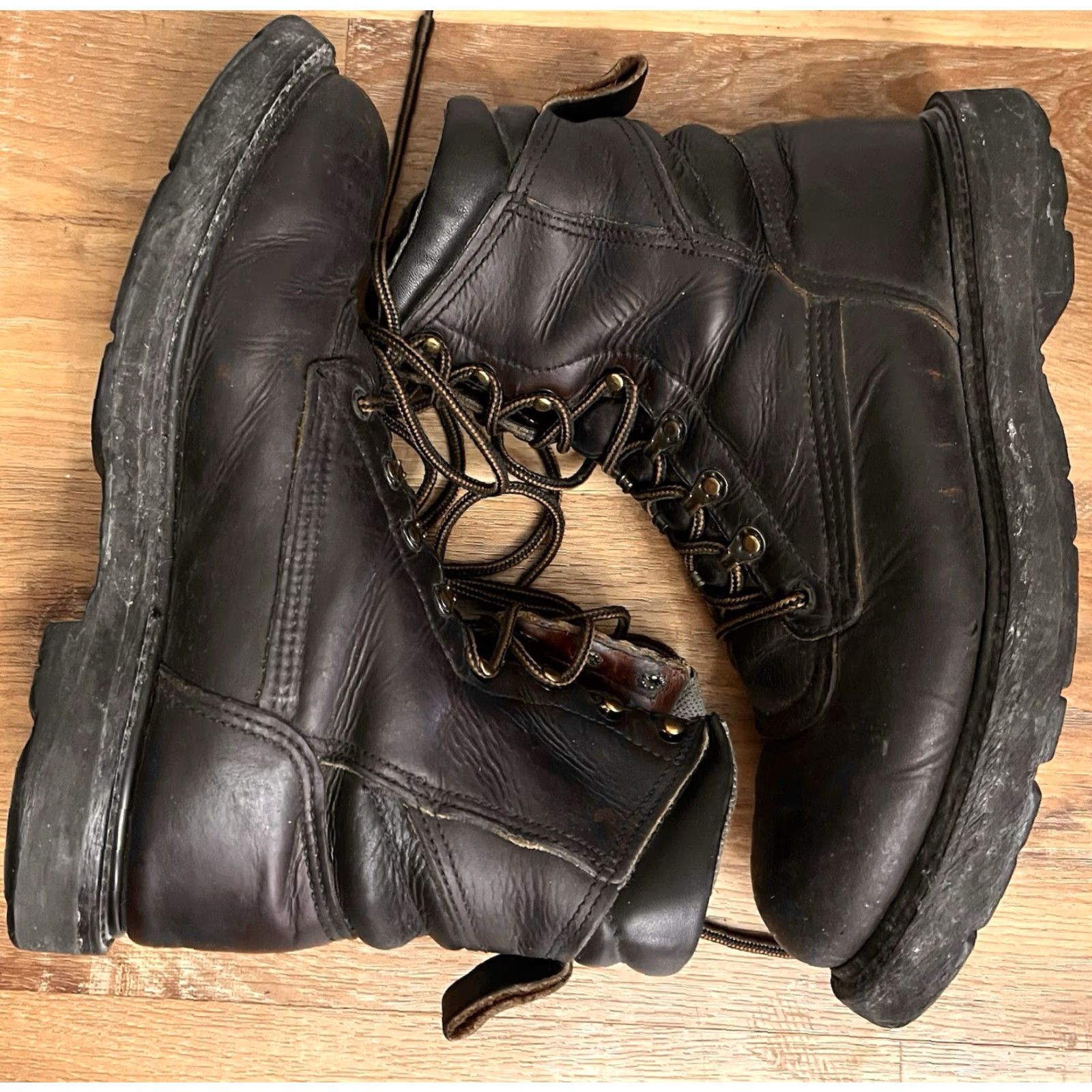 Vintage Red Wing 964 Work Boots Men's Size 8.5 D Soft Toe Brown Leather Made in USA Size US 9 / EU 42 - 3 Thumbnail