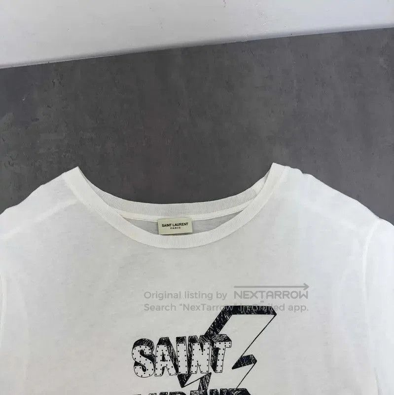 Yves Saint Laurent Saint Laurent Summer White Cotton T-Shirt . Size M / US 6-8 / IT 42-44 - 4 Thumbnail