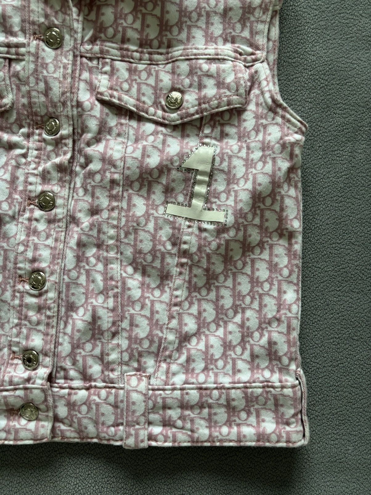 Dior Dior by John Galliano Monogram Pink Denim Vest Size M / US 6-8 / IT 42-44 - 7 Thumbnail