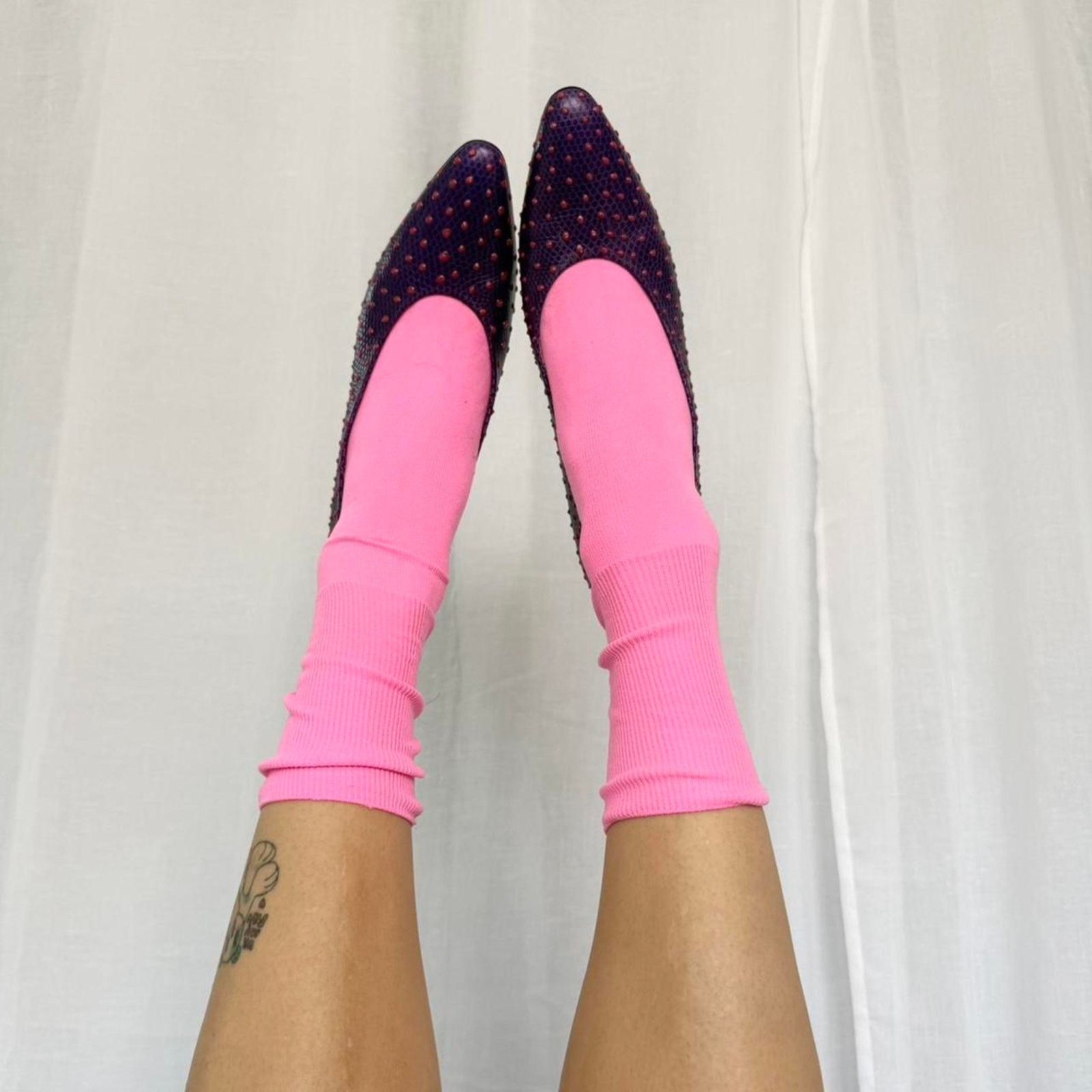 Evan Picone ✧ neon polka dot kitten heels ⋆ vintage evan picone ✧ ⋆ Size US 8.5 / IT 38.5 - 3 Thumbnail