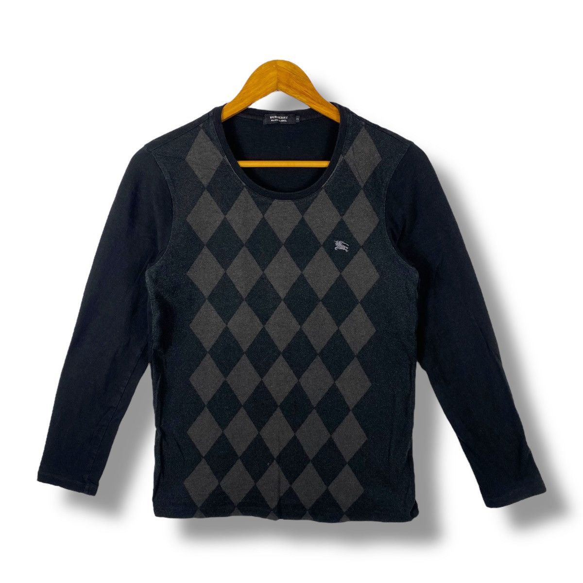 Burberry Vintage BURBERRY Black Label Checked Design Longsleeve Tee Size M / US 6-8 / IT 42-44 - 1 Thumbnail