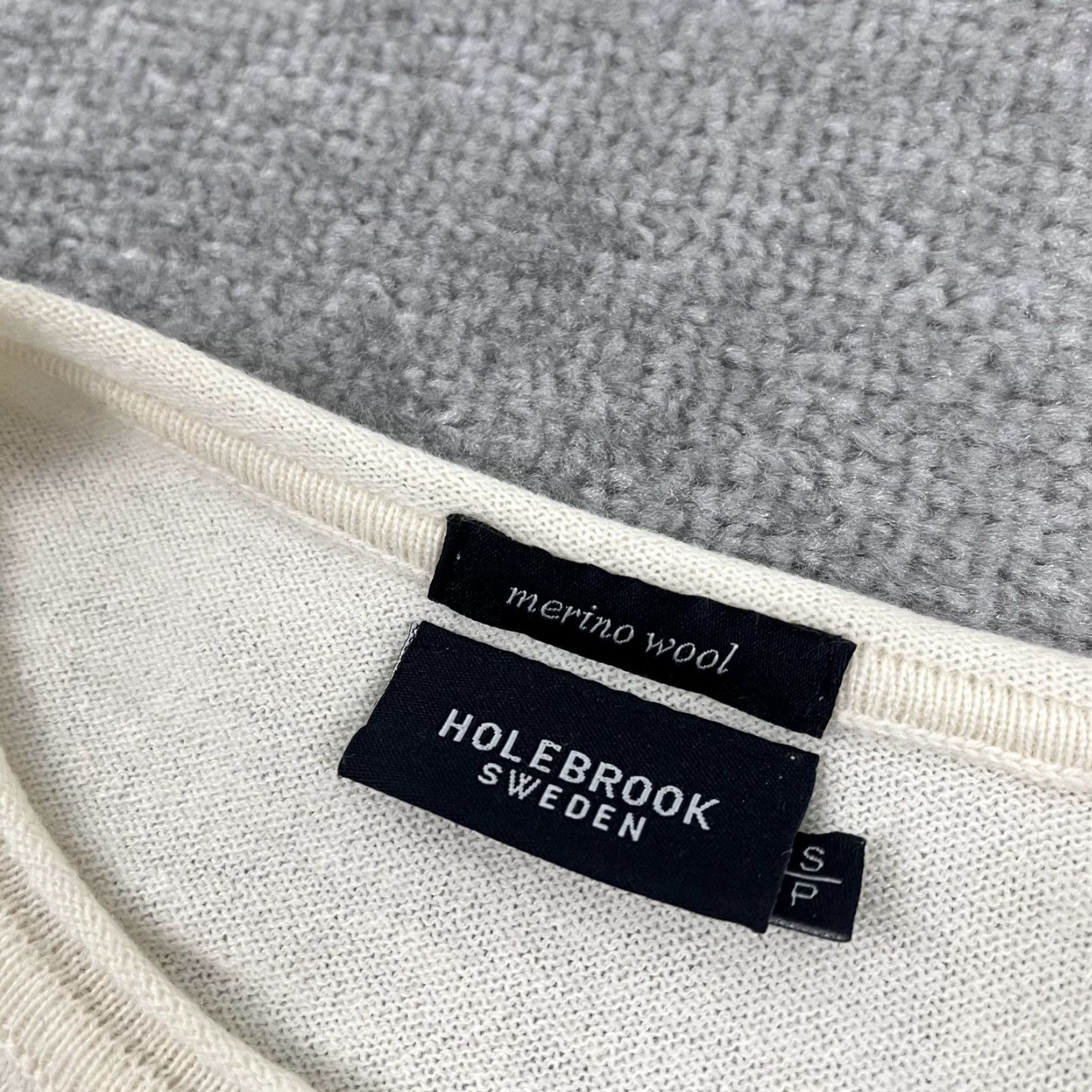 Vintage HOLEBROOK SWEDEN Sweater Womens Small Ivory Merino Wool Pullover Relaxed Fit Lightweight Breathable 3/4 Sleeve Classic Size S / US 4 / IT 40 - 2 Thumbnail