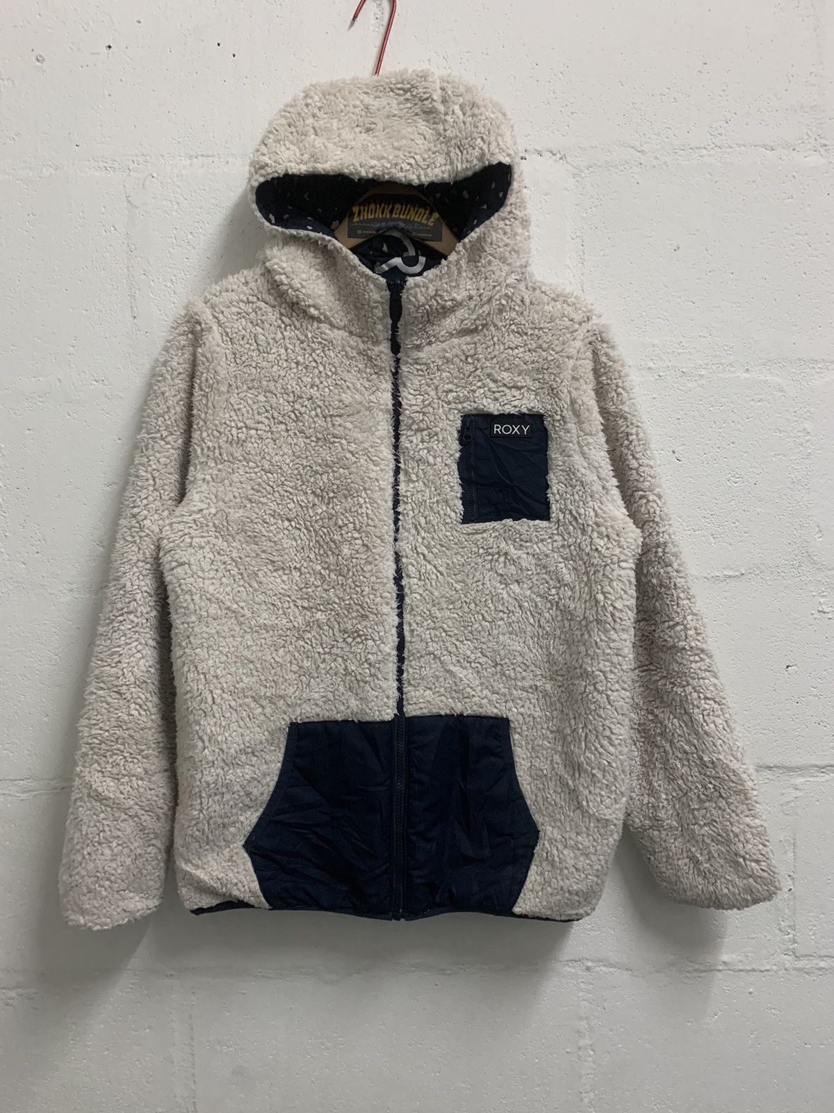 Japanese Brand Roxy Fleece Riversible Hoodie Jacket Size L / US 10 / IT 46 - 1 Thumbnail