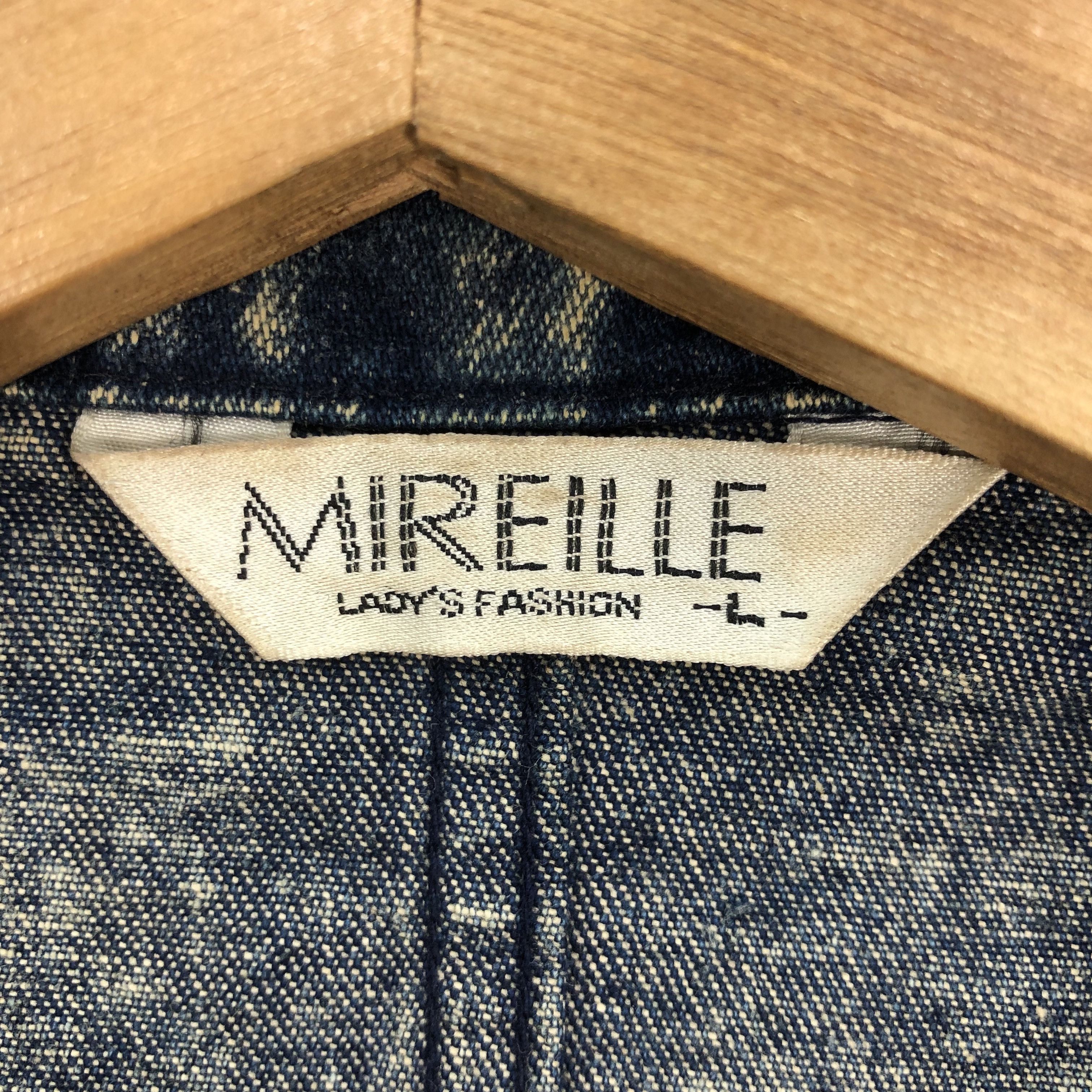 Japanese Brand × Vintage Vintage 90s Mireille Faded Acid Wash Denim Jeans Jacket Size US L / EU 52-54 / 3 - 5 Thumbnail