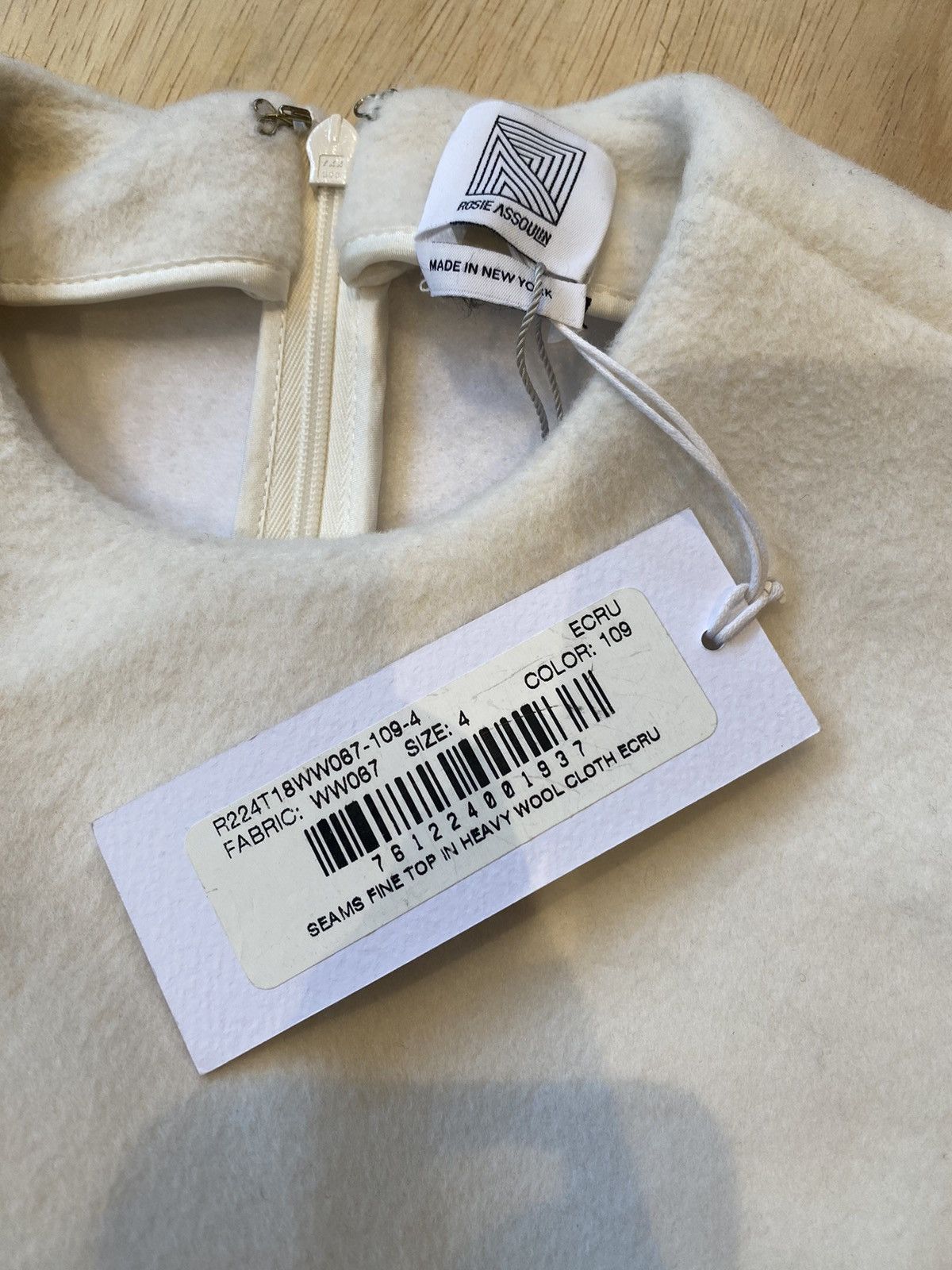 Rosie Assoulin Seams Top In Heavy Wool Fall22 Size S / US 4 / IT 40 - 5 Thumbnail