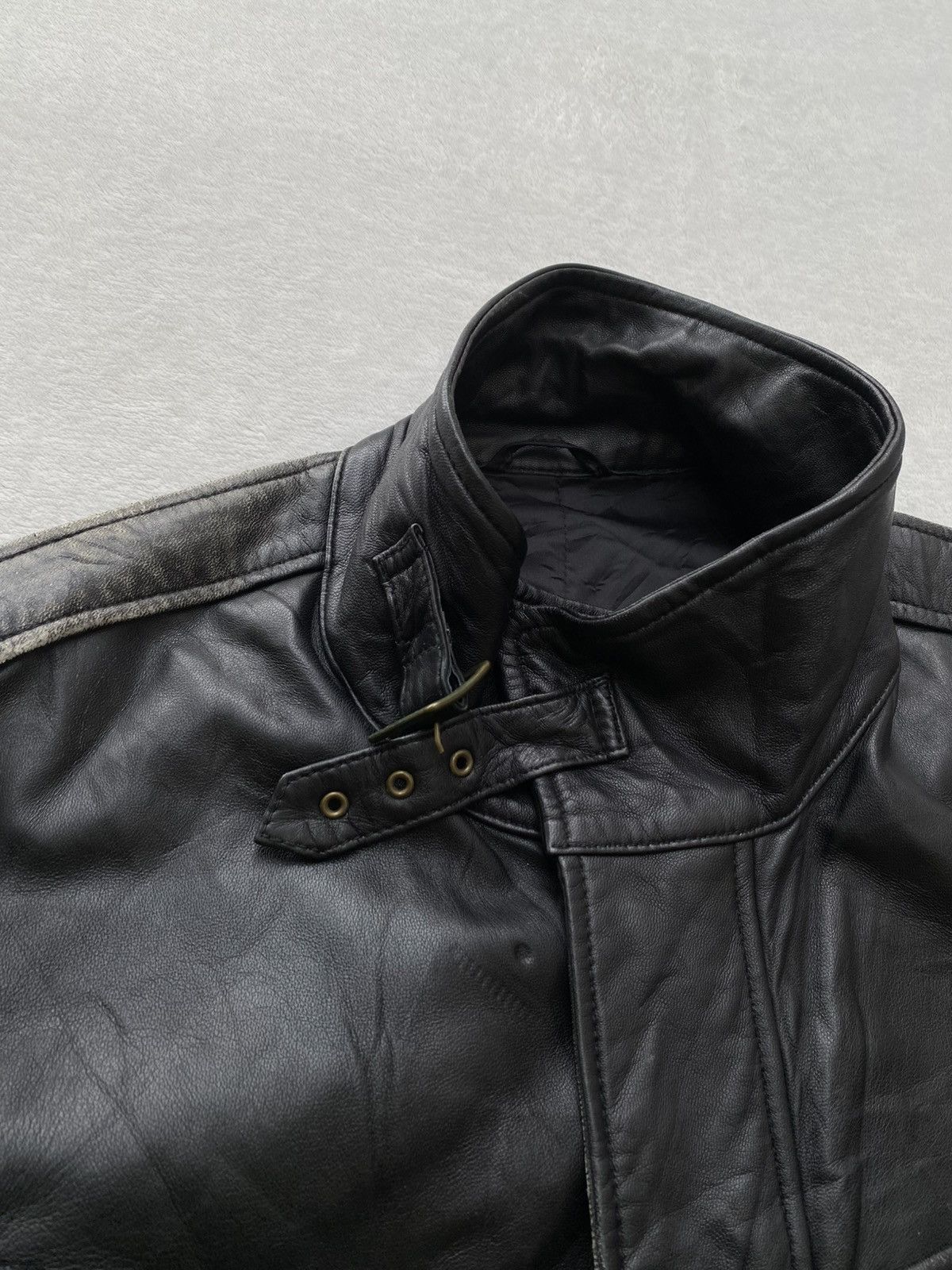 Japanese Brand 90s- Gotairiku- Onward Kashiyama- Utility Leather Jacket Size US M / EU 48-50 / 2 - 9 Thumbnail