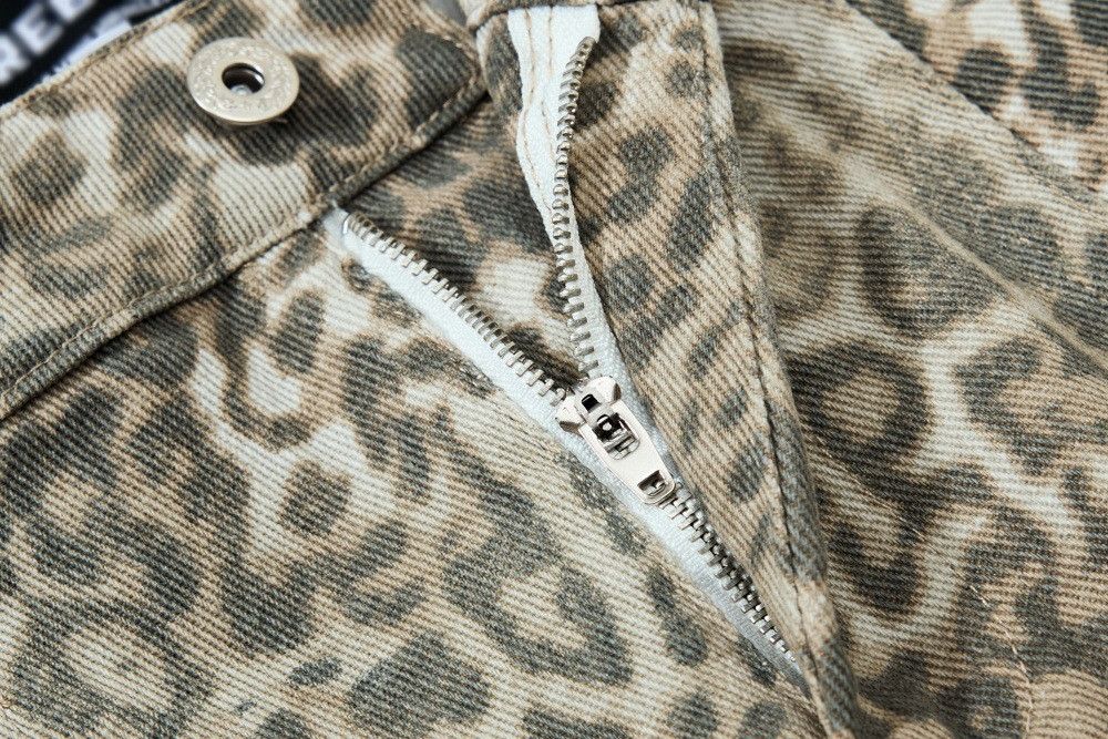 Vintage Retro men's punk distressed loose leopard curved trousers Size US 32 / EU 48 - 4 Thumbnail