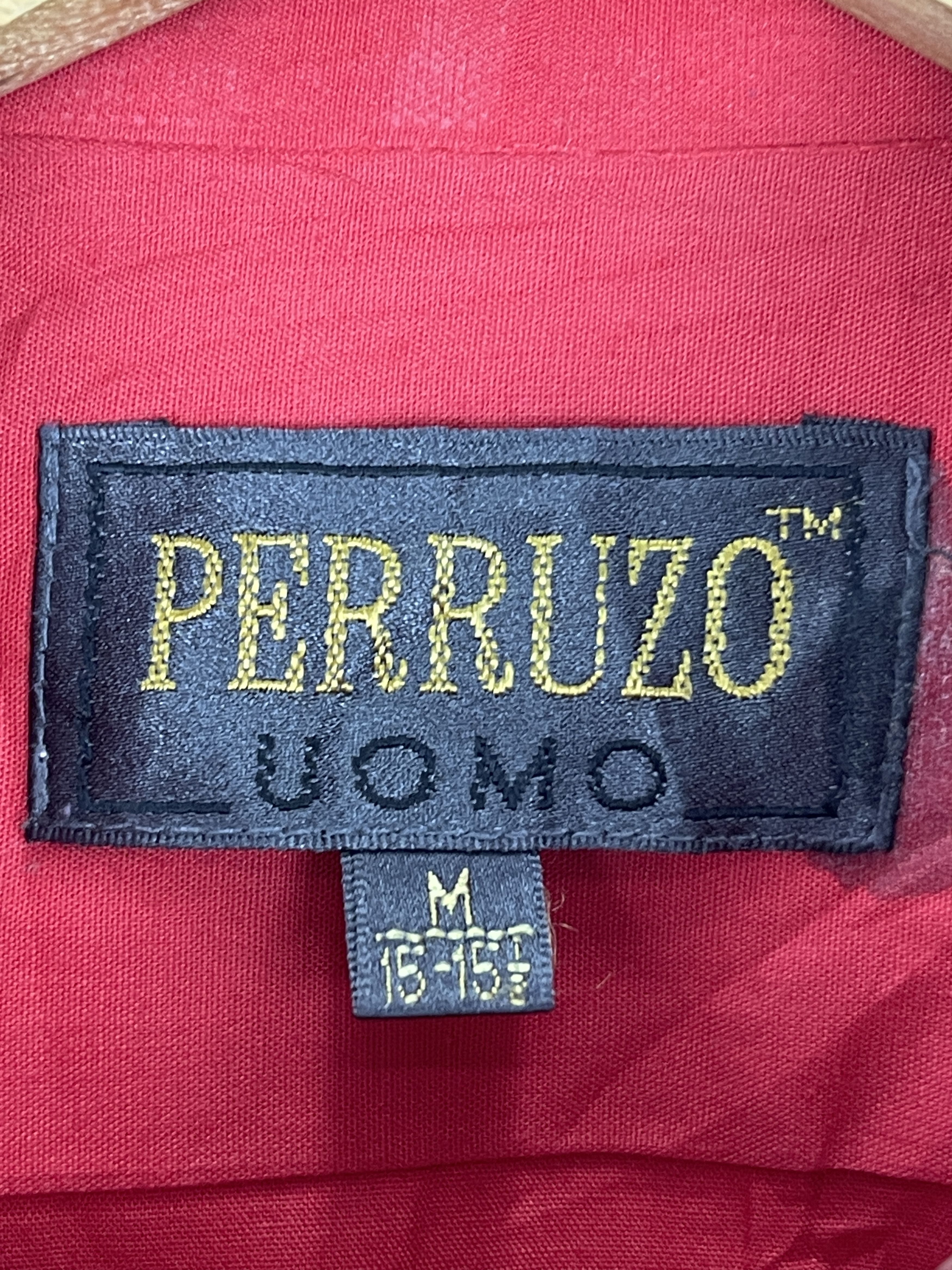 Vintage Vintage Perruzo Uomo Red Indian Style Plain Shirt TA0382 Size US M / EU 48-50 / 2 - 5 Thumbnail