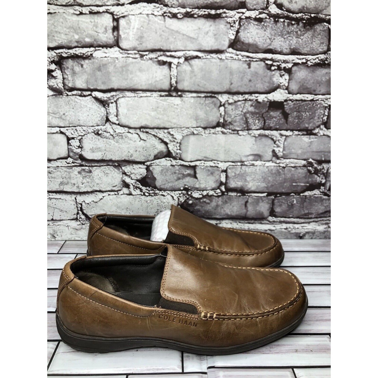 Cole Haan Cole Haan Brown Leather Slip On Casual Loafers Driving Shoes Size US 9 / EU 42 - 12 Thumbnail