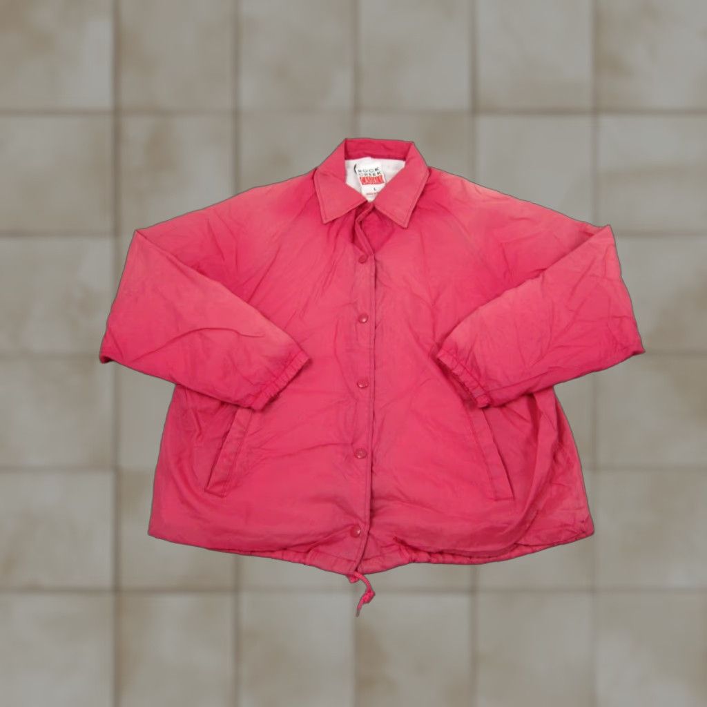 Coach VINTAGE Rock Creek Bomber Jacket Womens L Pink Satin 90s 80s USA Size L / US 10 / IT 46 - 1 Thumbnail