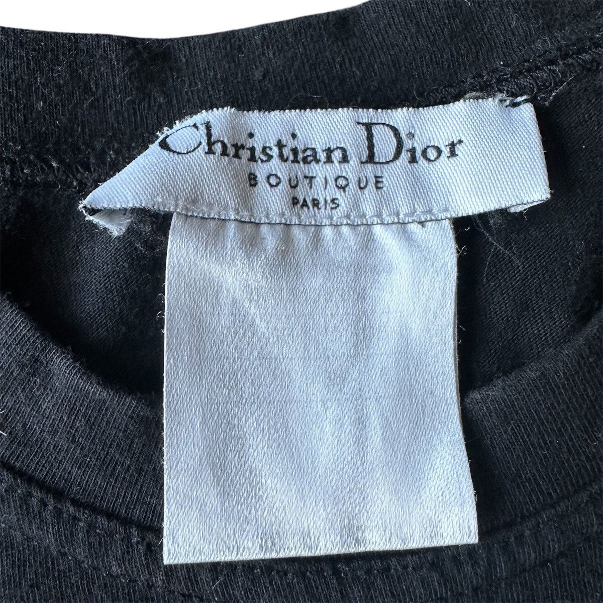 Dior Dior t-shirt with a blue denim-look logo Size M / US 6-8 / IT 42-44 - 2 Thumbnail