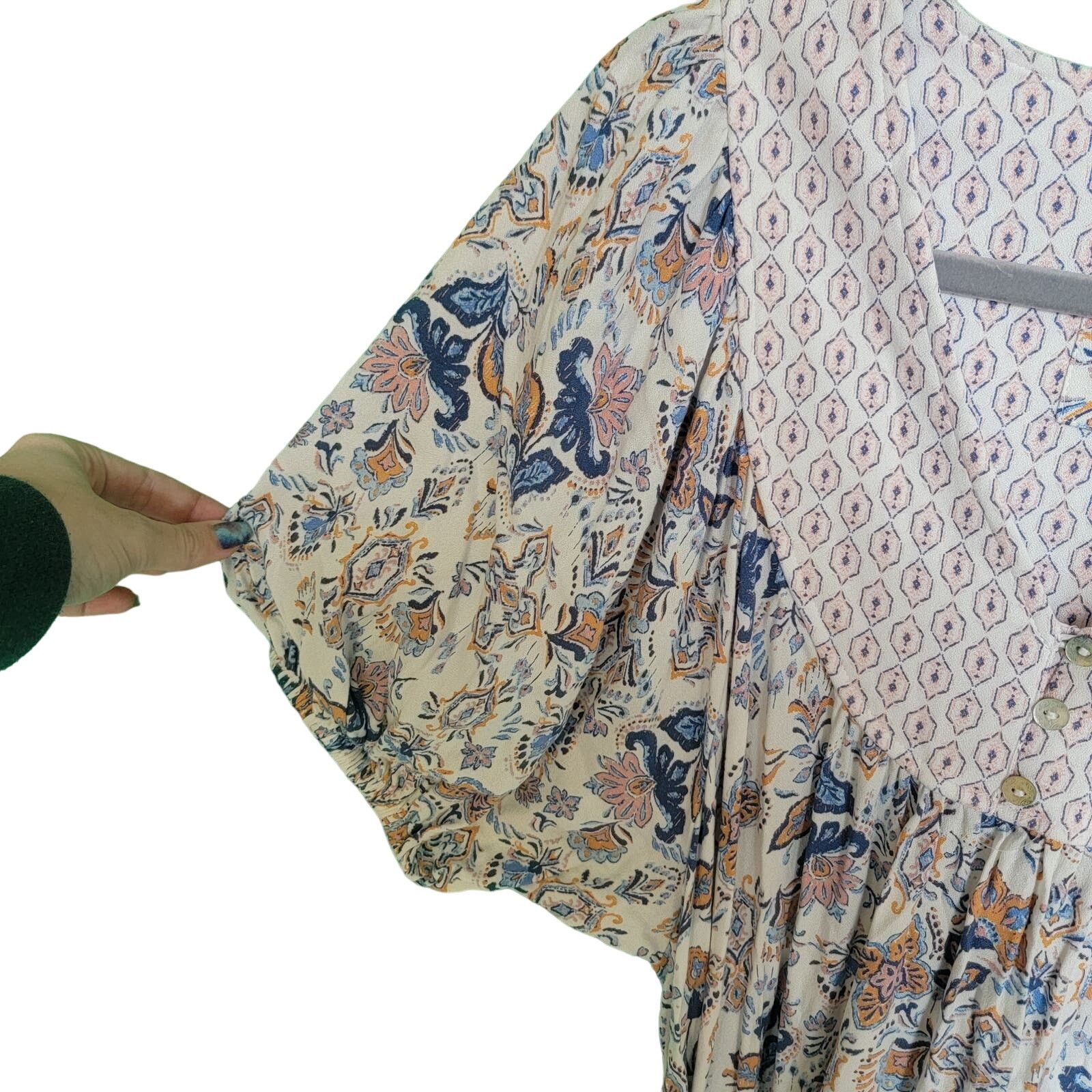 Lucky Brand Lucky Brand Peasant Boho Midi Dress Size Medium Size M / US 6-8 / IT 42-44 - 6 Thumbnail