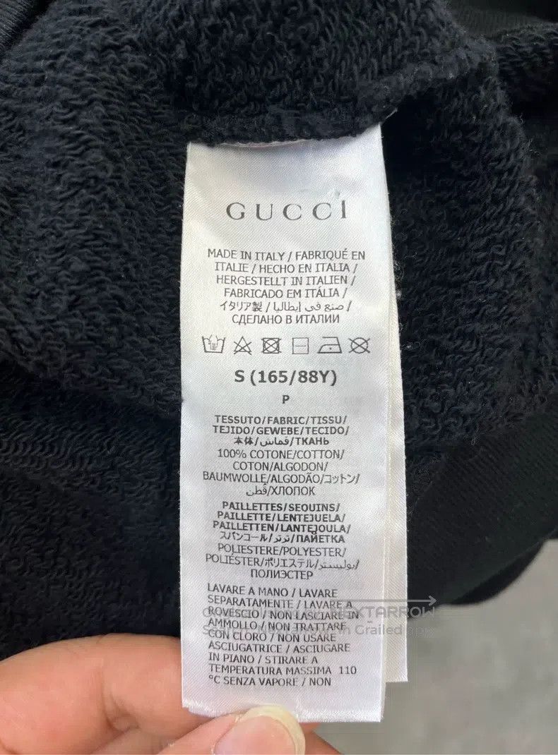 Gucci Gucci Black sequin letter logo hooded sweatshirt Size US S / EU 44-46 / 1 - 4 Thumbnail