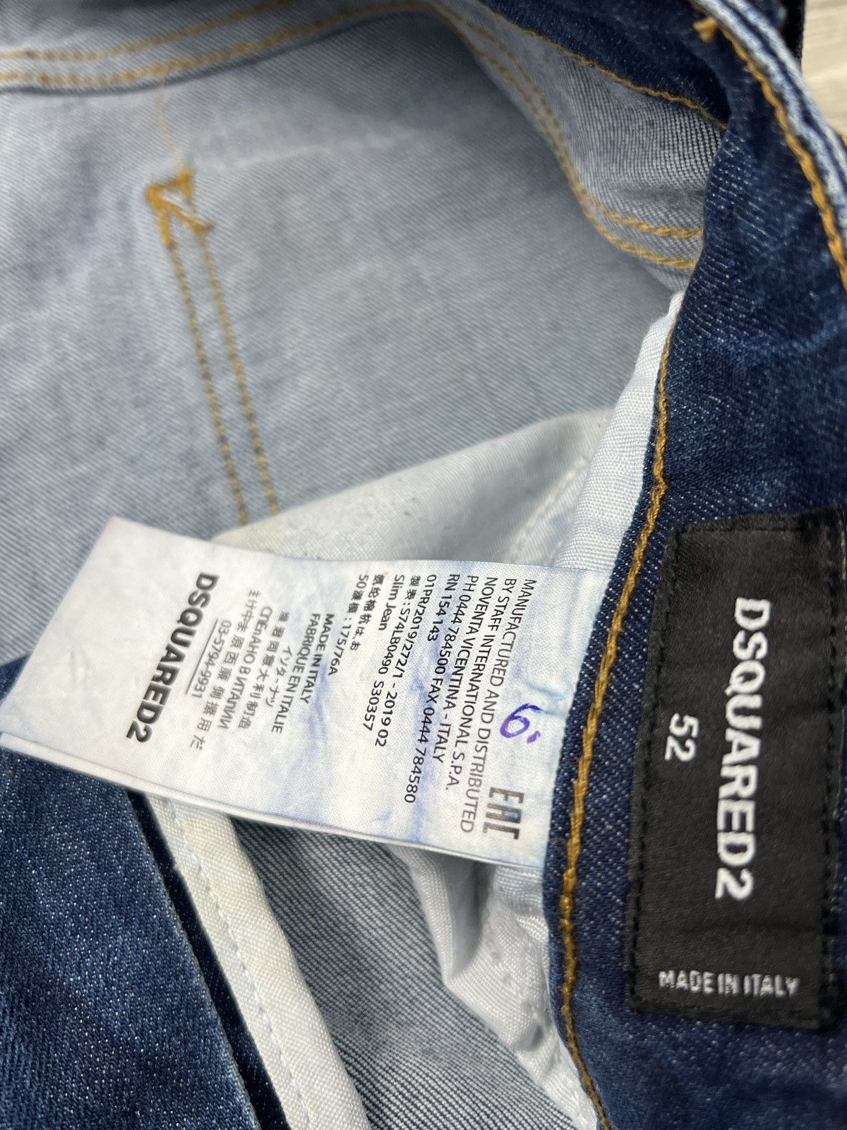 Dsquared2 Dsquared2 Slim Jean Distressed Blue Denim Pants IT 52 Size US 36 / EU 52 - 6 Thumbnail