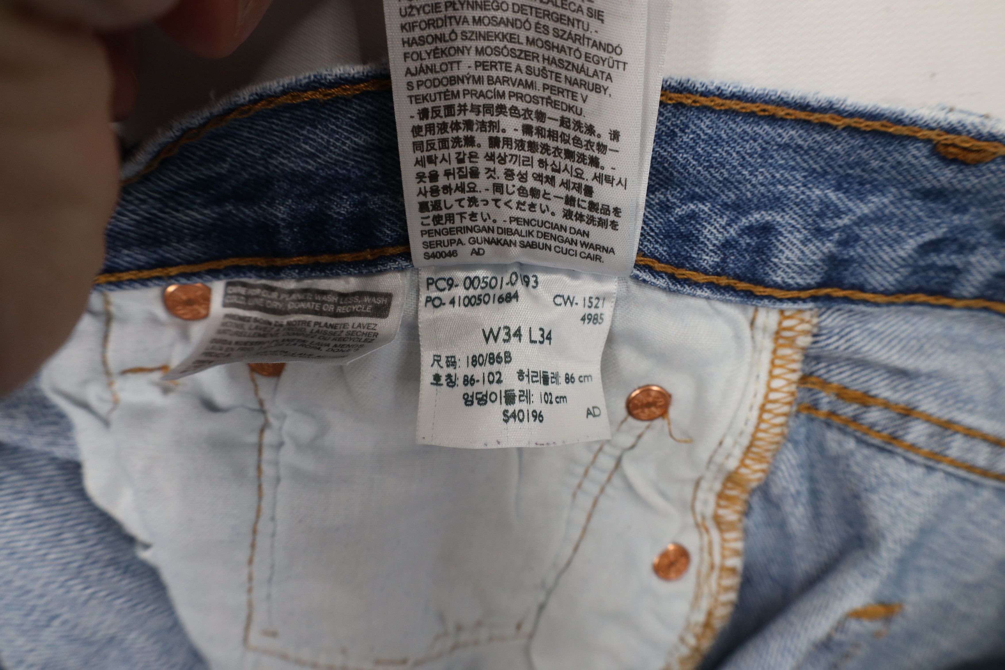 Levi's × Vintage Vintage Y2K Levis 501xx Button Fly Original Fit Denim Jeans Size US 34 / EU 50 - 8 Thumbnail