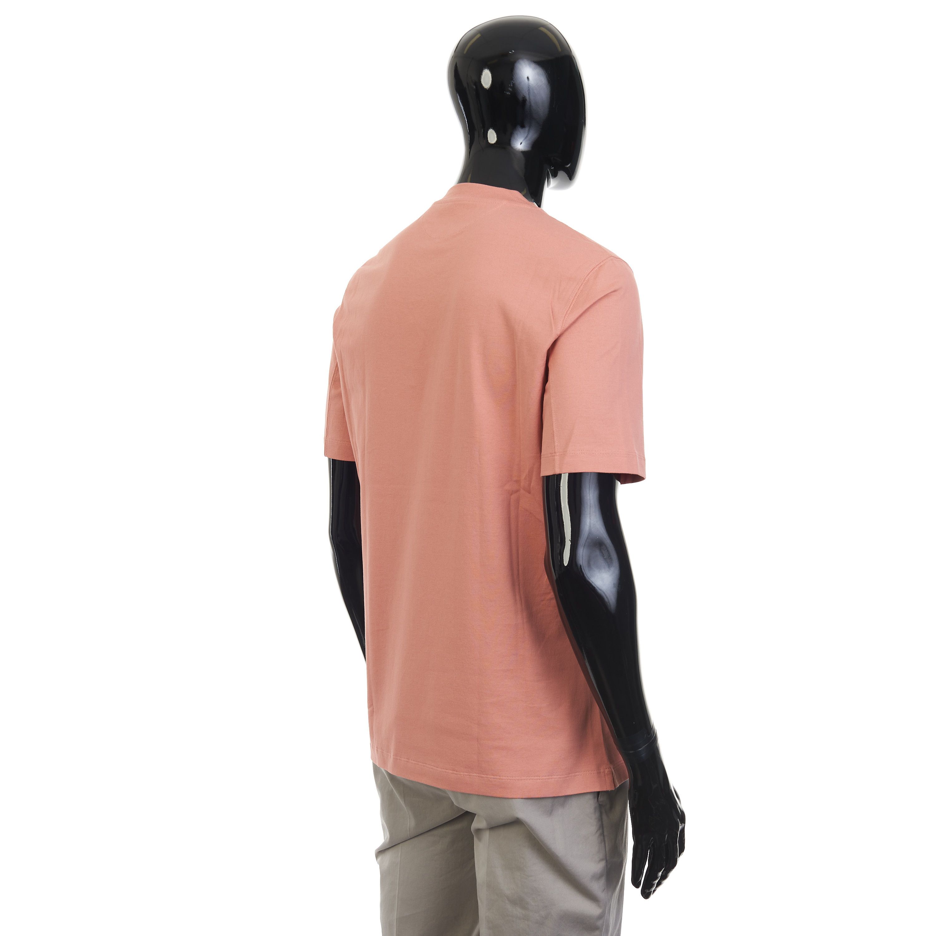 Brunello Cucinelli Salmon Cotton Jersey Crew neck Tshirt With Logo Size S Size US S / EU 44-46 / 1 - 6 Thumbnail