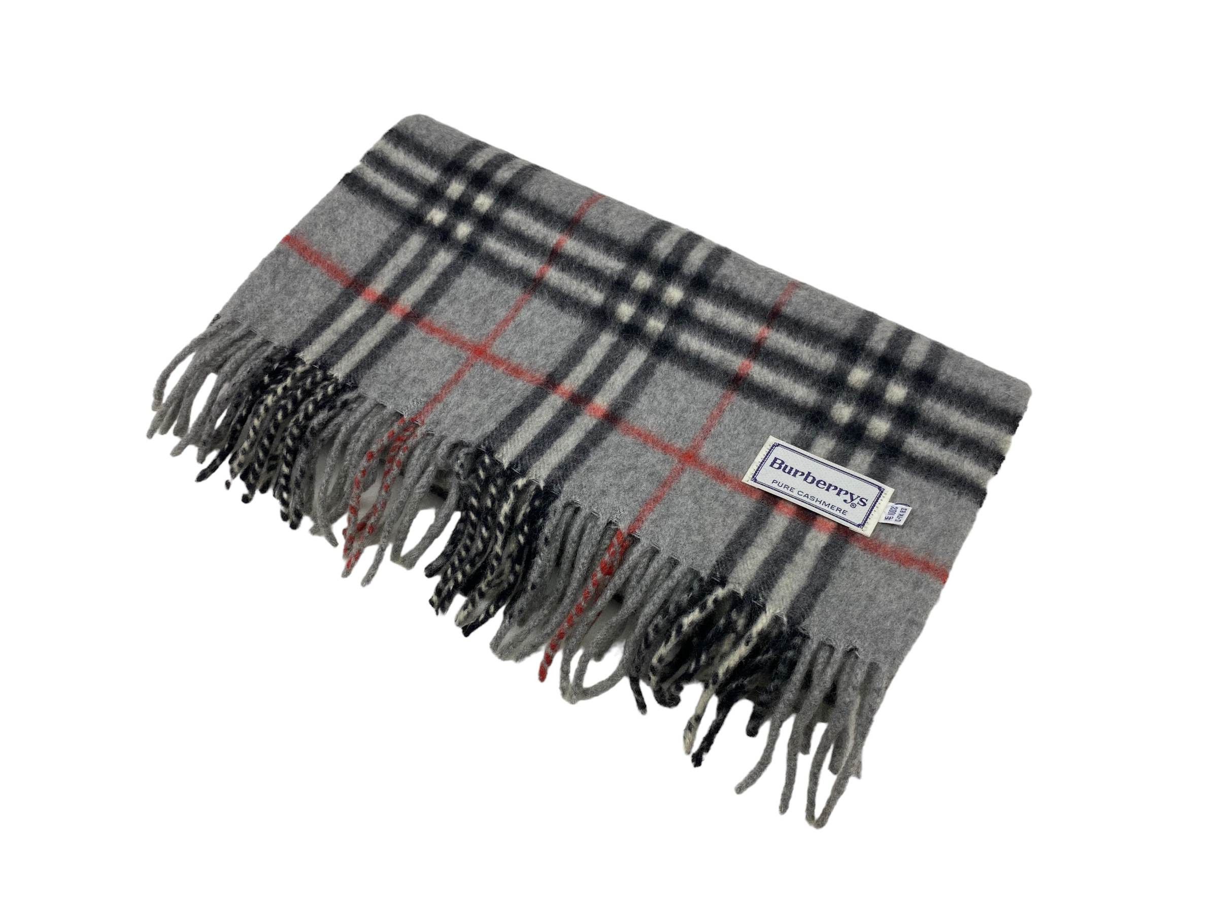 Vintage Burberrys Pure Cashmere Checkered Vintage Scarf Size ONE SIZE - 3 Thumbnail