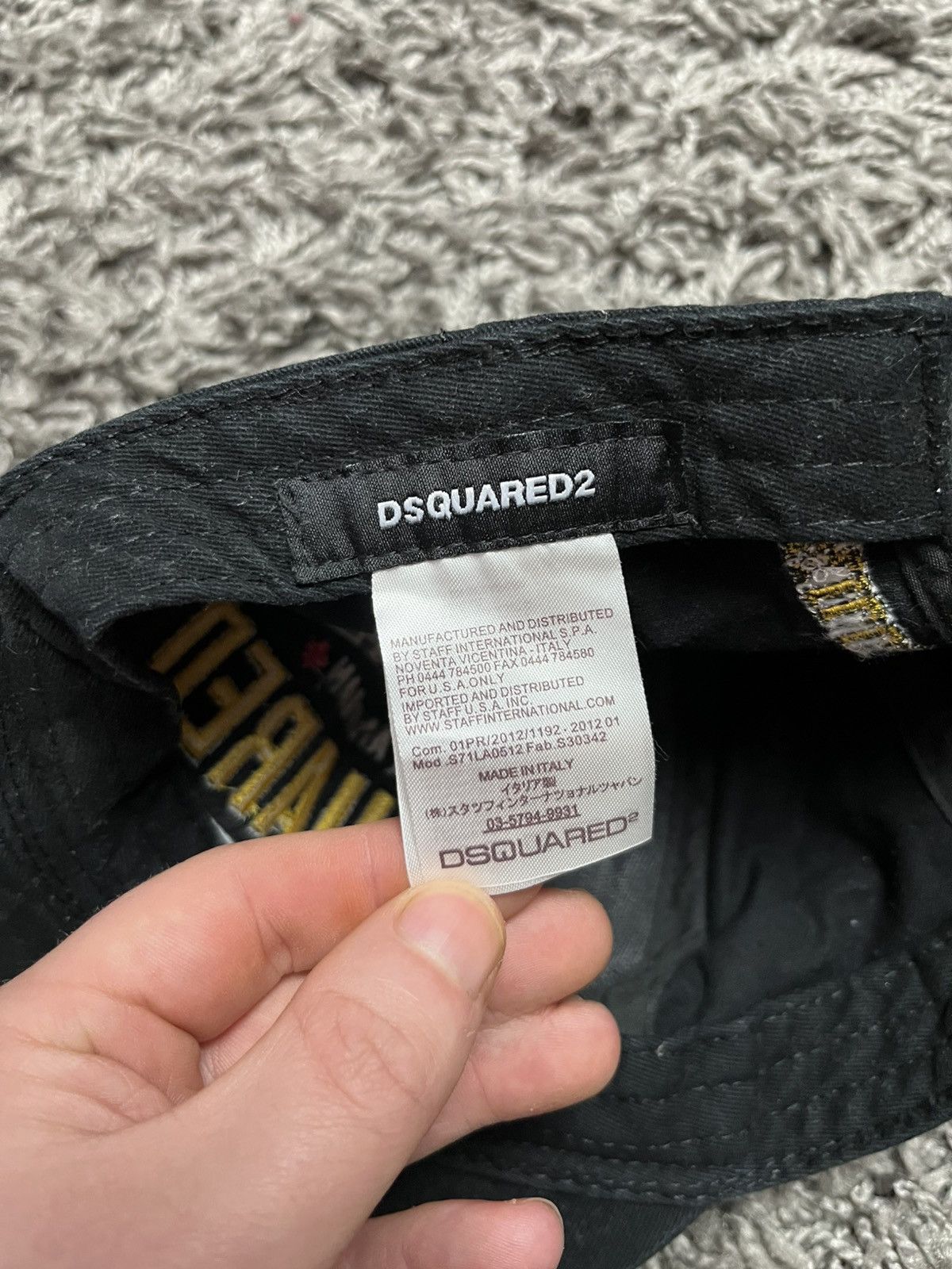 Dsquared2 Dsquared2 "Fight For Freedom" Distressed Baseball Cap Black Size ONE SIZE - 5 Thumbnail