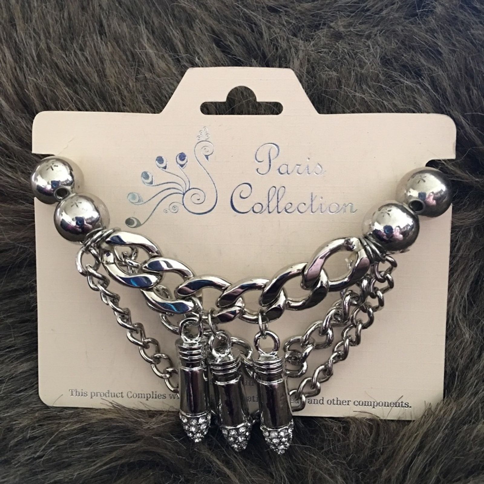 Jewelry Paris Collection silver tone rhinestone bracelet NWT Size ONE SIZE - 1 Thumbnail