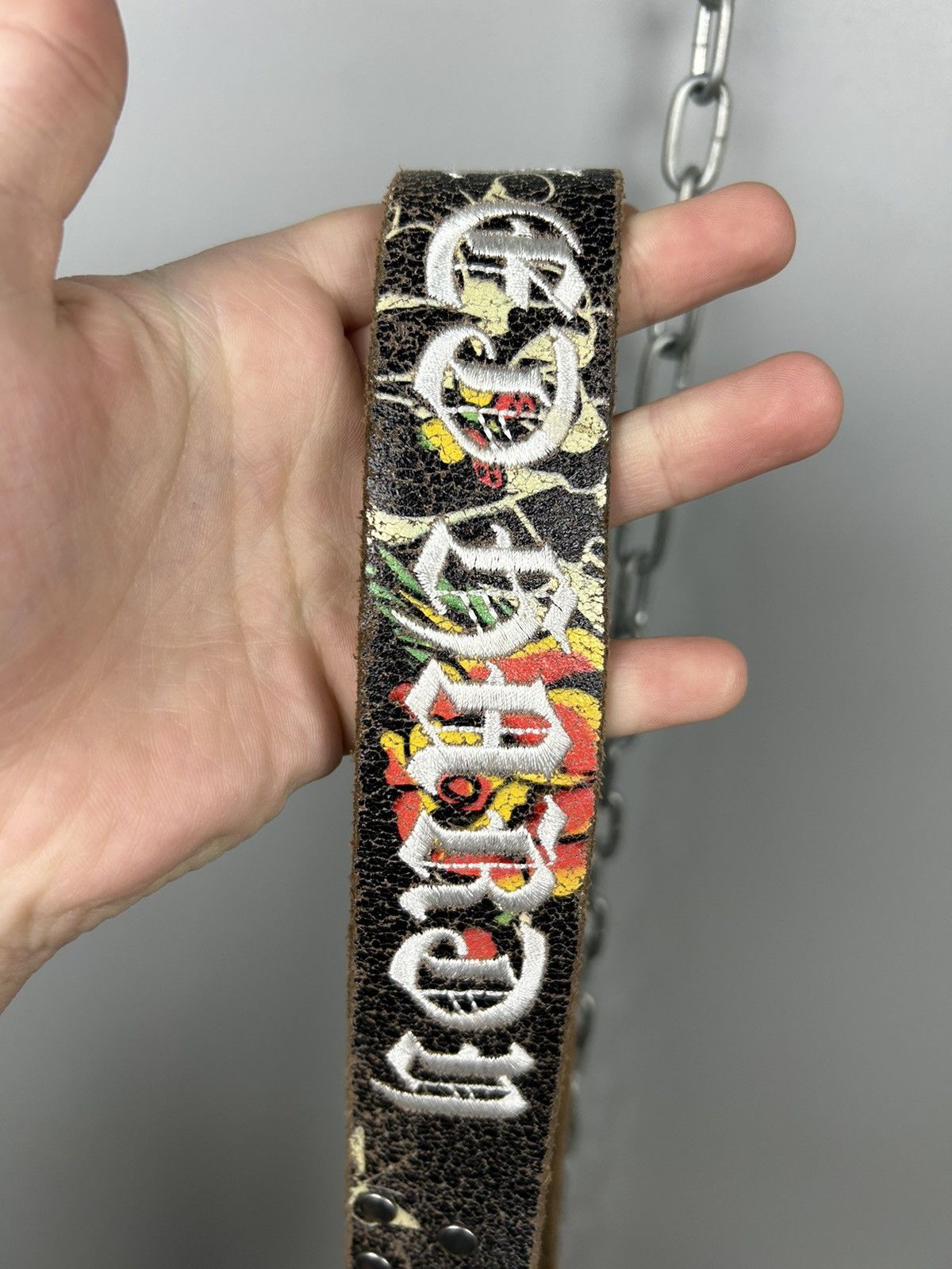 Christian Audigier × Ed Hardy × Vintage Vintage Ed Hardy By Christian Audigier Tattoowear Belt Size ONE SIZE - 12 Thumbnail