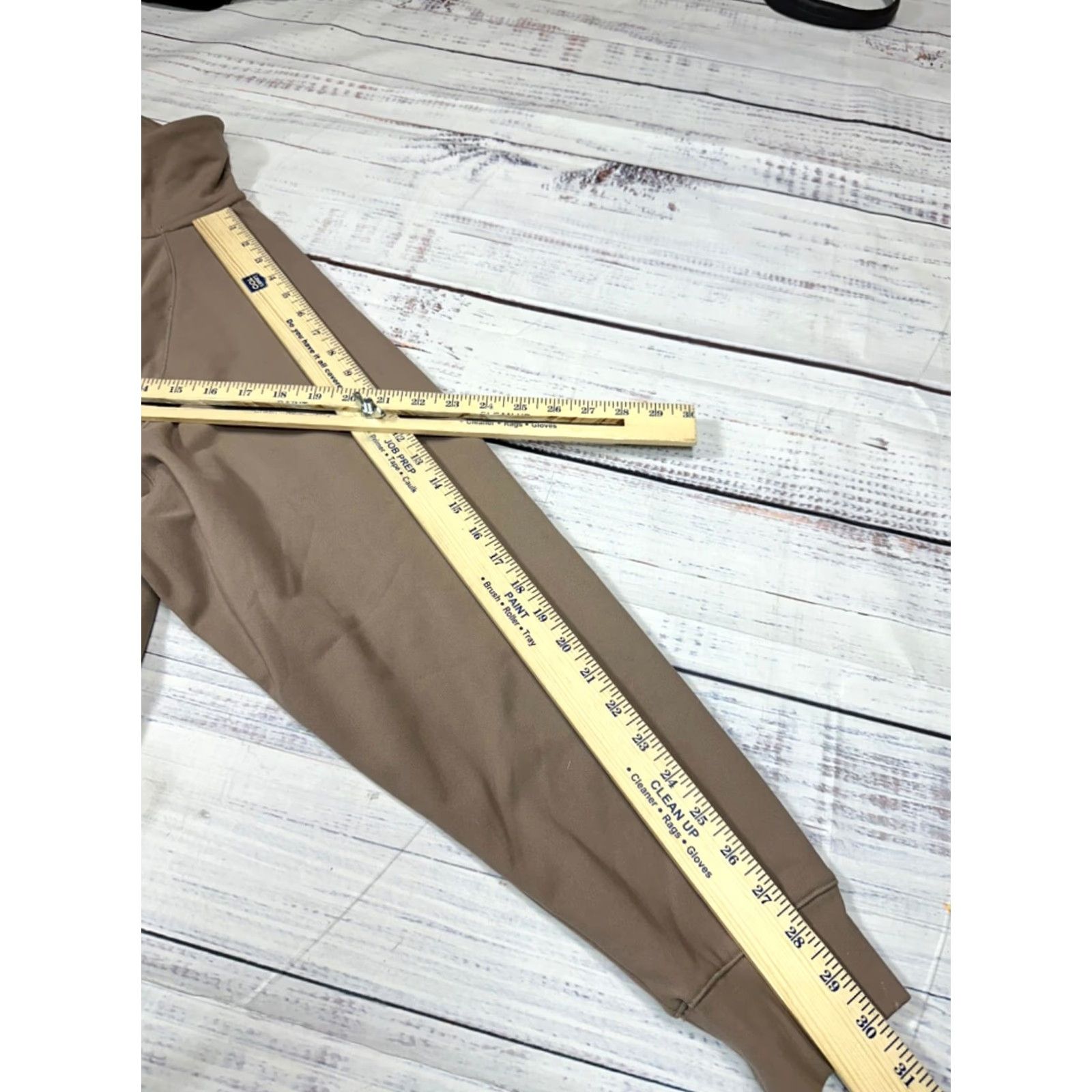 Vintage Yogalicious Lux Womens Zip Front Cropped Sweatshirt 2XL Tan Pockets Long Sleeve Size XXL / US 16-18 / IT 52-54 - 3 Thumbnail