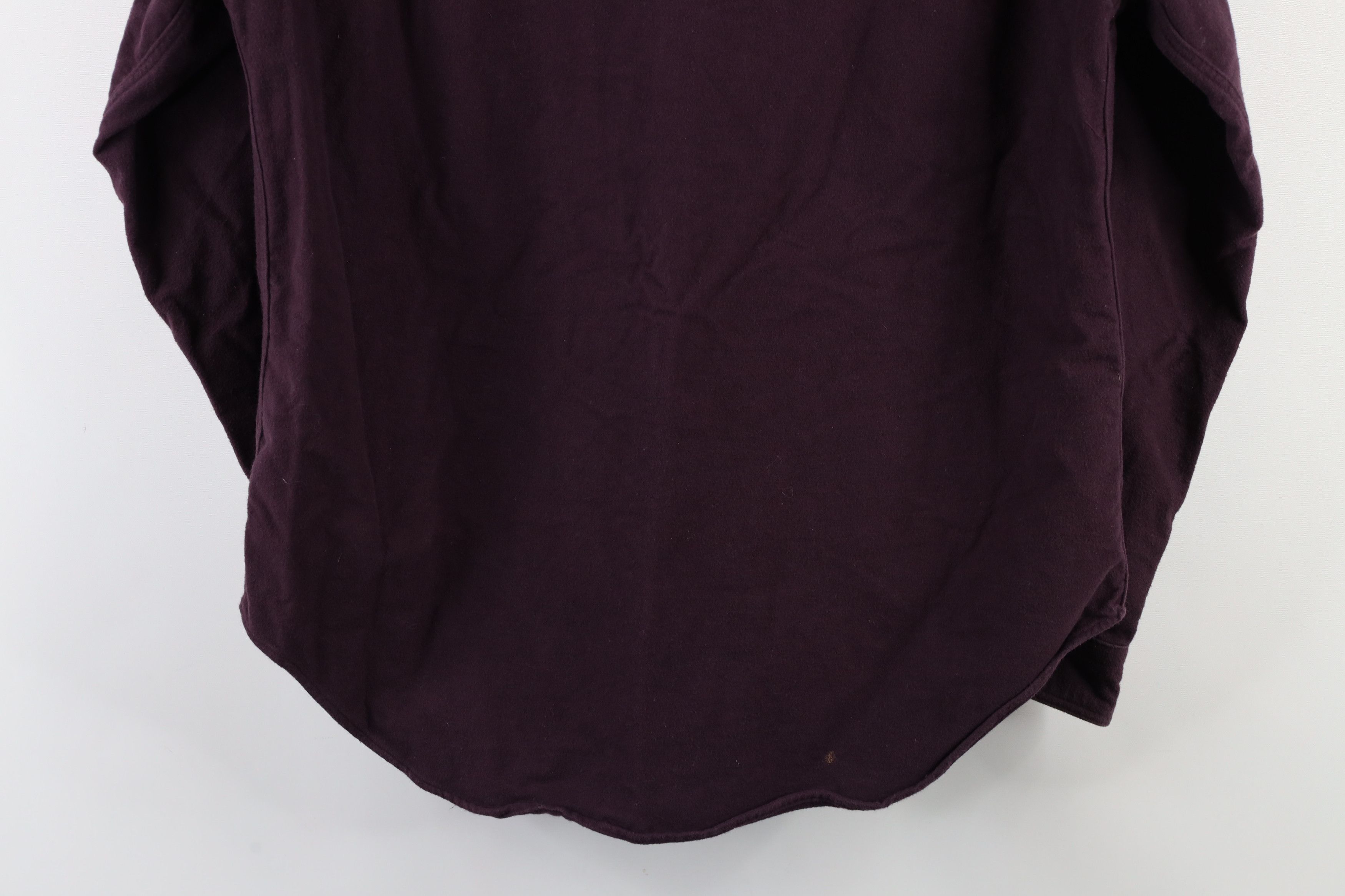 Lands' End × Vintage Vintage 90s Lands End Chamois Cloth Button Shirt Purple Size M / US 6-8 / IT 42-44 - 12 Thumbnail
