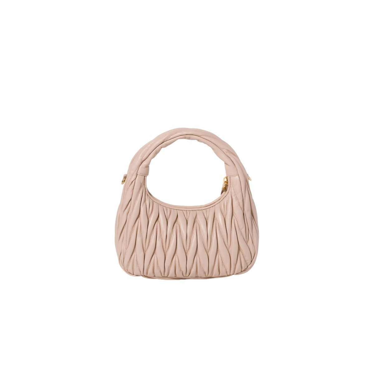 Miu Miu MIU MIU Wander Small $2950 Powder Pink Nappa Leather Hobo Ba Size ONE SIZE - 3 Thumbnail