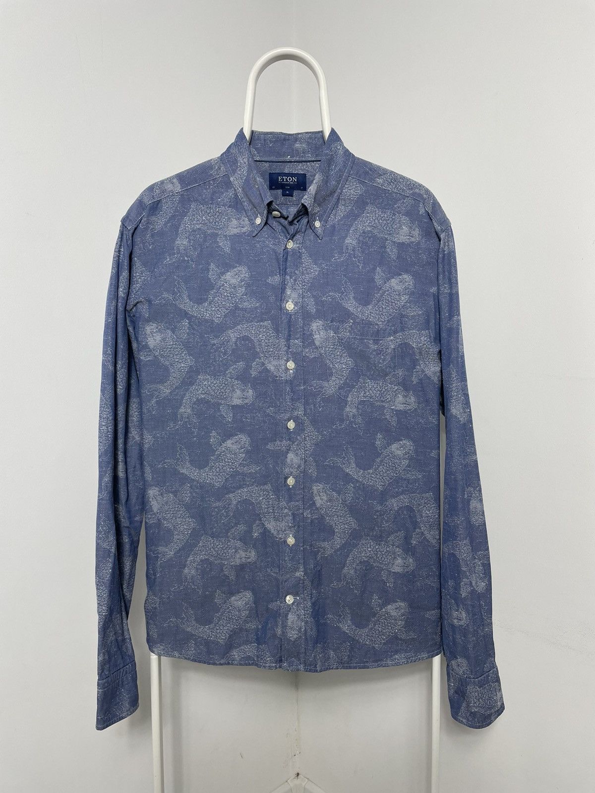Eton Eton Shirt button Monogram Fish Size US XL / EU 56 / 4 - 1 Thumbnail